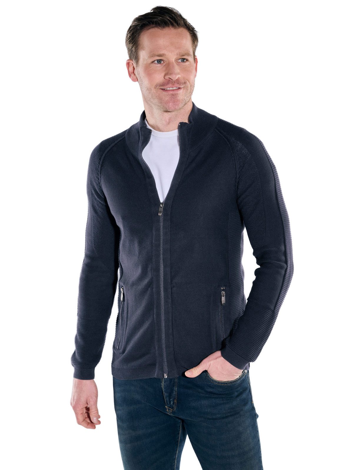 Engbers Cardigan Herren Cardigan, Saphirblau