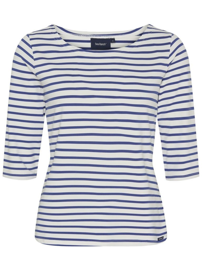 Sea Ranch 3/4-Arm-Shirt Marina Damen 3/4-Arm-Shirt Marina Streifen & U-Boot-Ausschnitt - UV-Schutz