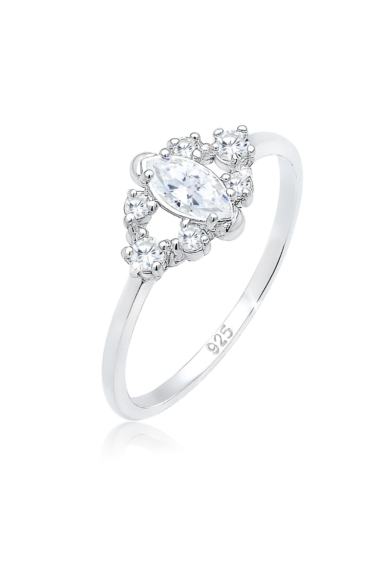 Elli Verlobungsring Verlobungsring Zirkonia Weiß 925 Sterling Silber