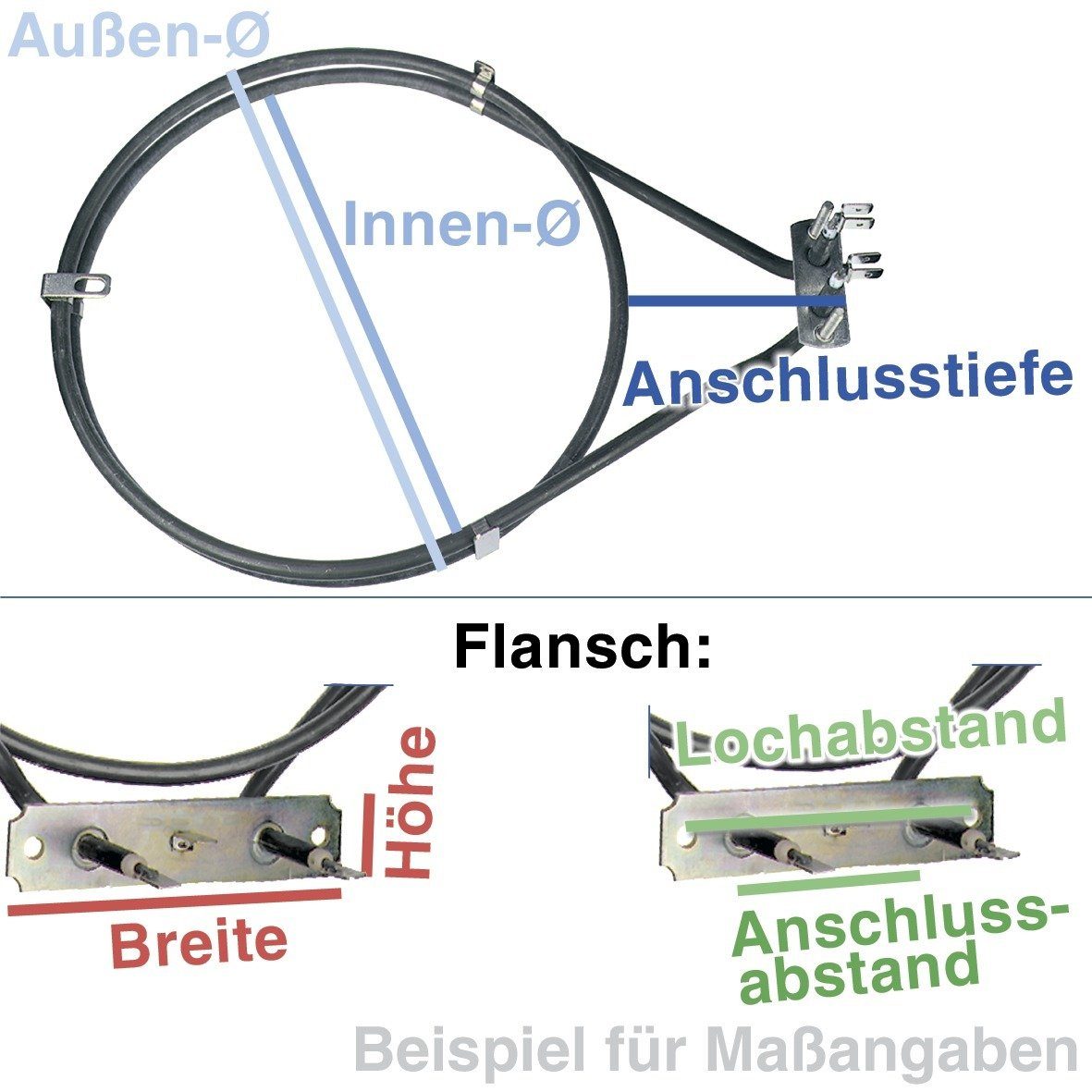 20.40669.000 Heißluftheizelement, wie Heizstab Herd Backofen Heizung easyPART NEFF /