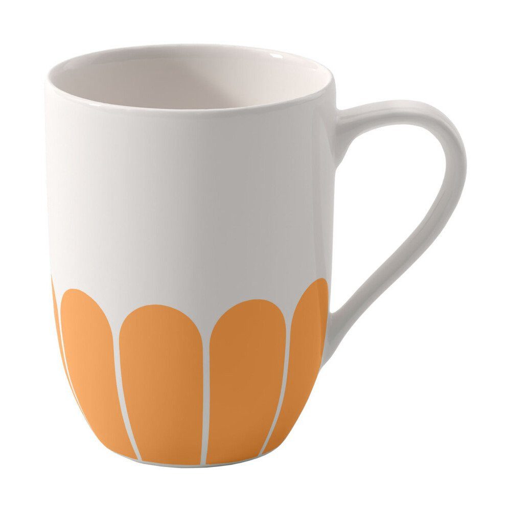 Villeroy & Boch Becher Henkelbecher 0,29 l Fleur soleil, 1-tlg., Premium Porcelain, Henkelbecher, 0,29 l, Premium Porcelain, gelb