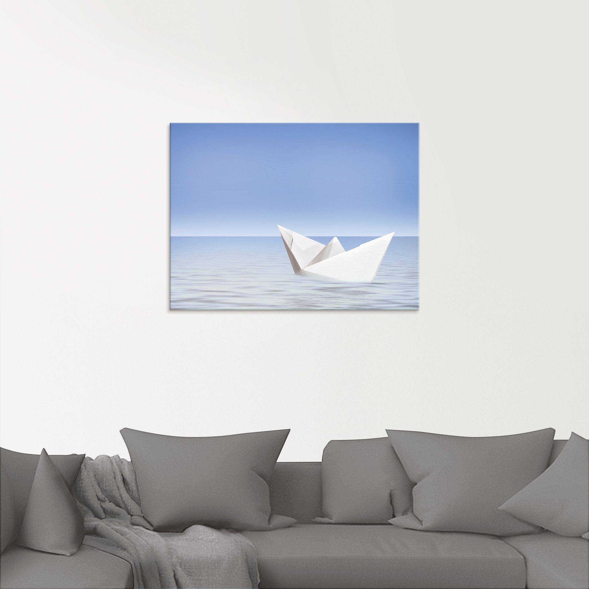 Artland Glasbild Auf dem Meer, Boote & Schiffe (1 St), in verschiedenen Größen