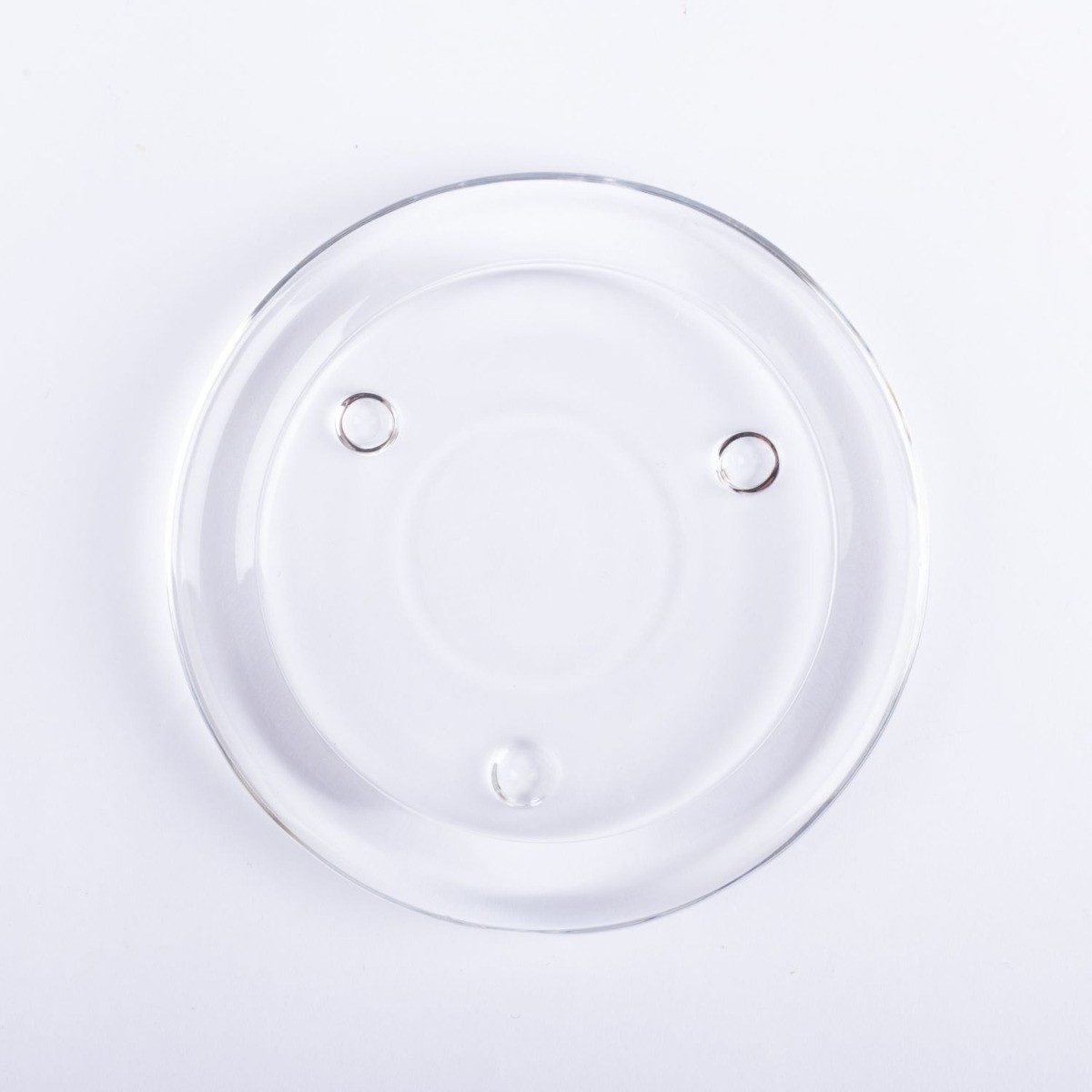 INNA-Glas Glasuntersetzer Runder Kerzenuntersetzer VINCENTIA aus Glas, klar, Ø11 cm