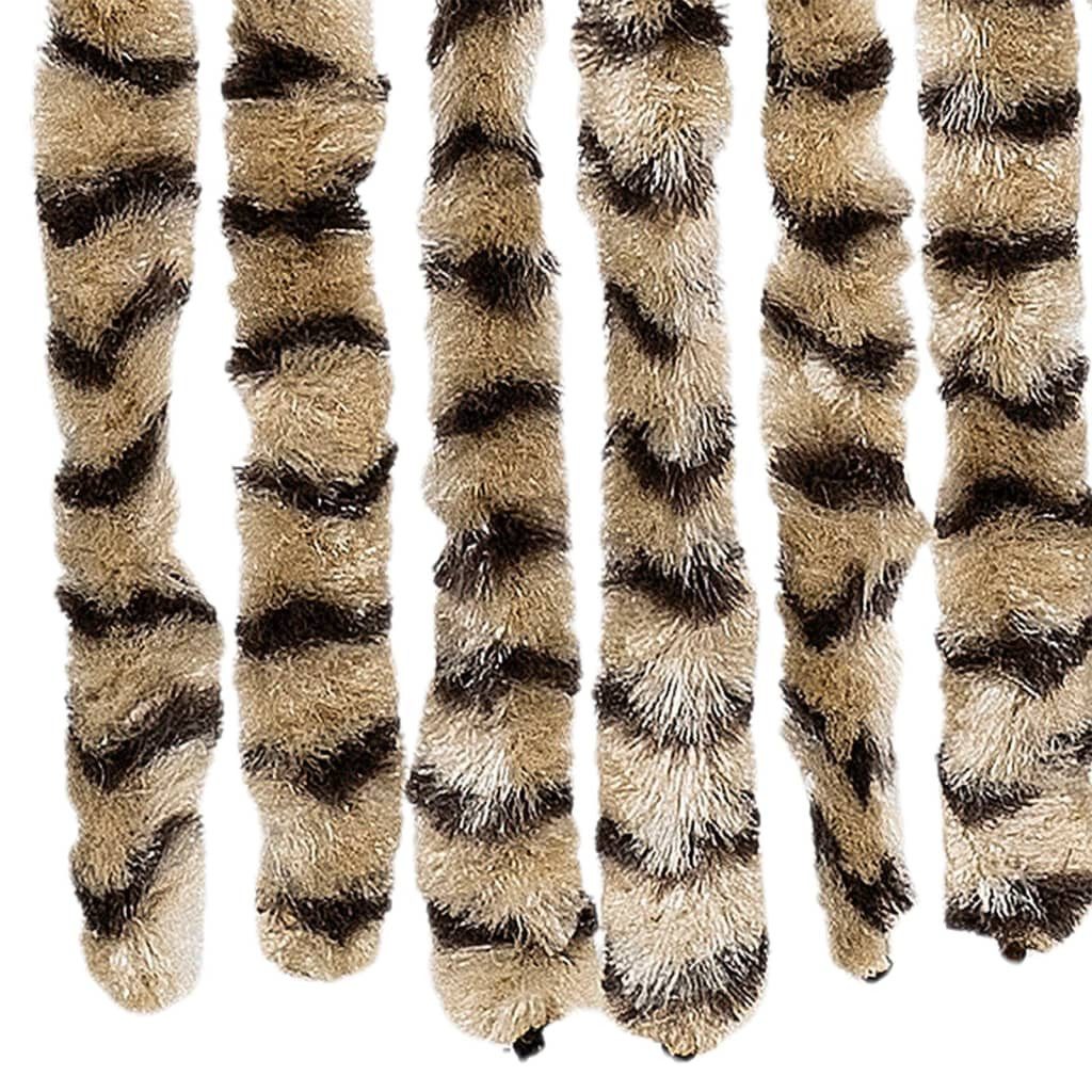 vidaXL Insektenschutz-Vorhang, Fliegenvorhang Beige und Braun 100x200 cm Chenille