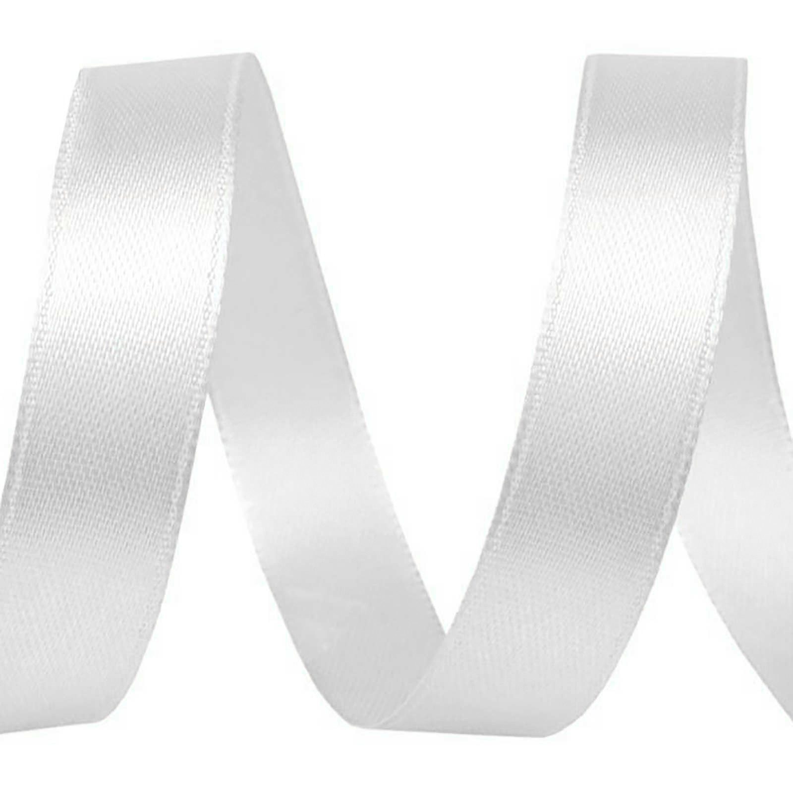 maDDma Geschenkband 5m Satinband 10mm breit Geschenkband Dekoband Schleifen Farbwahl, weiß