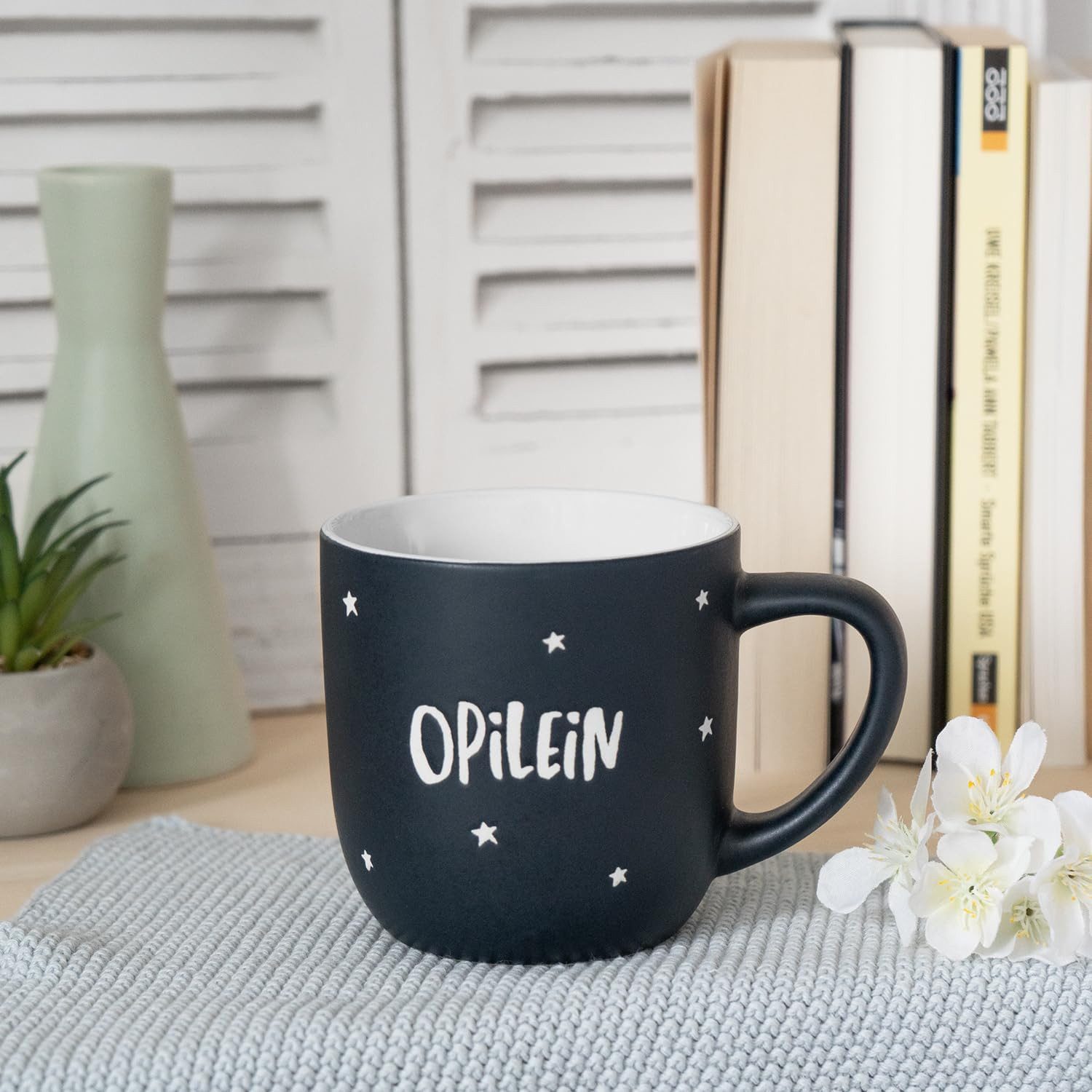 Sheepworld Tasse Sheepworld Tasse mit Gravur "Opilein" Tasse, Kaffeetasse, Teetasse, 1-tlg., Steingut, mikrowellengeeignet, spülmaschinengeeignet