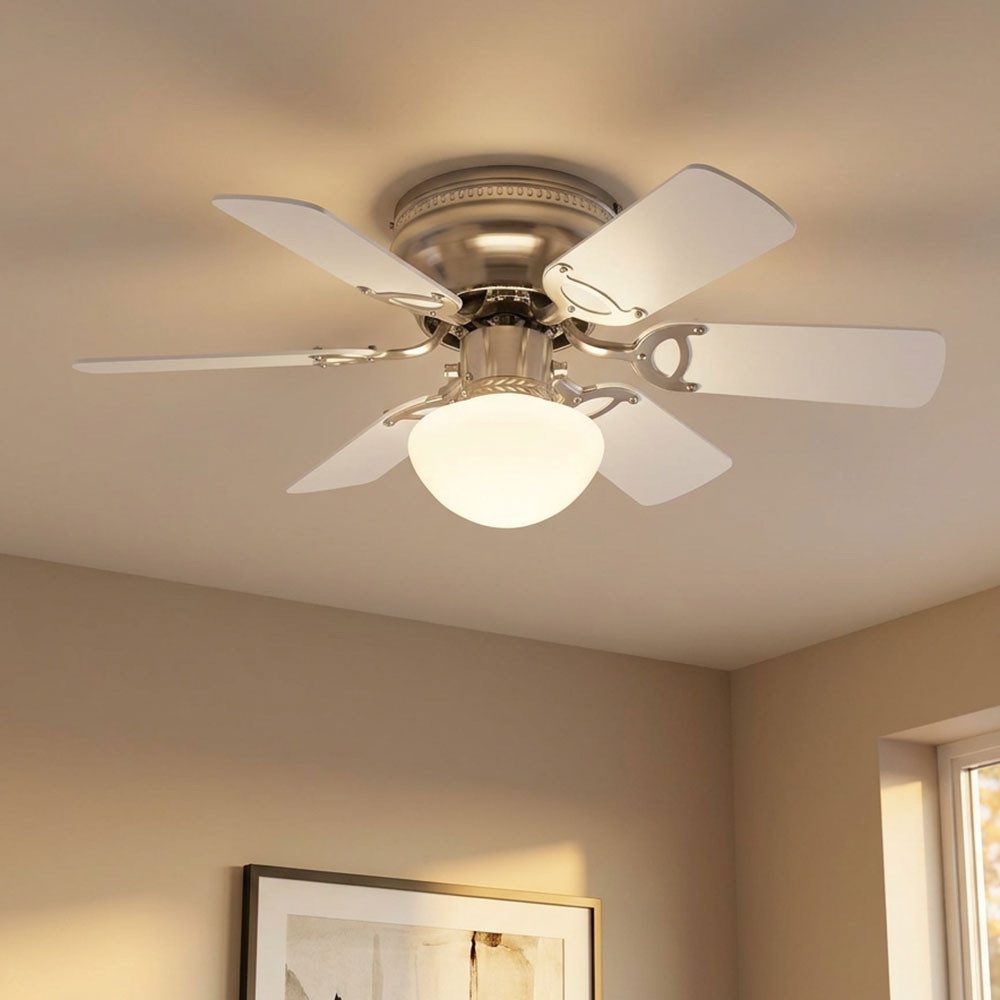 etc-shop Deckenventilator, Deckenventilator Wohnzimmerlampe Flügel wendbar Sommer-Wintermodus E27