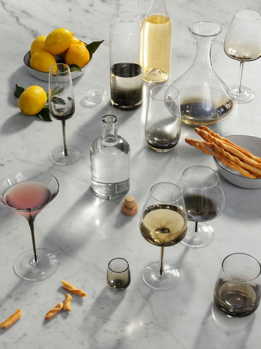 Broste Copenhagen Cocktailglas Amber Cocktailglas caramel 16,3cm, Mundgeblasenes Glas, Amber Cocktailglas