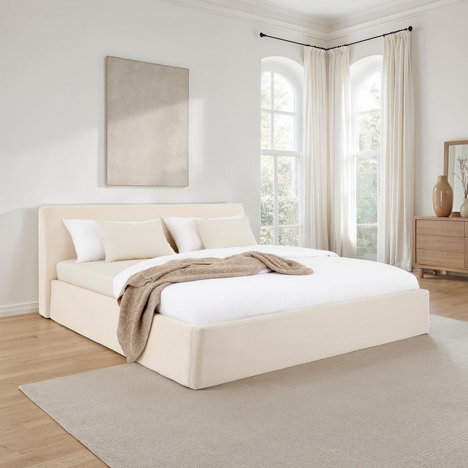 IDIMEX Polsterbett DREAM, Doppelbett 180x200 cm inkl. Lattenrost mit Samt S günstig online kaufen