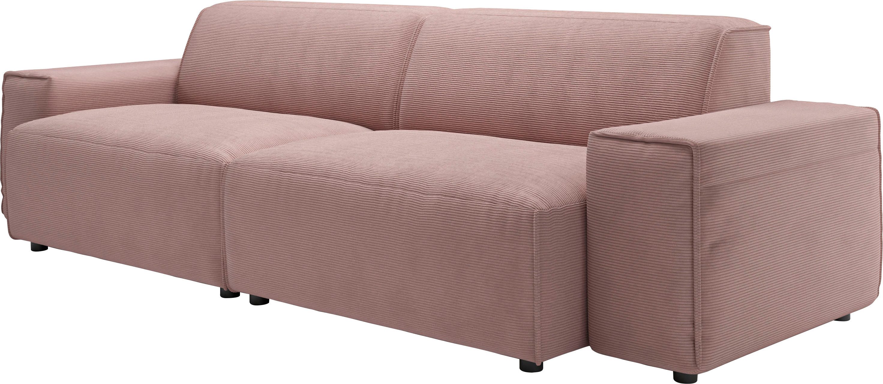 Home affaire Big-Sofa Glimminge auch in Breitcord, Feincord + Easy care-Bezug, besondere Kedernähte Zierkissen