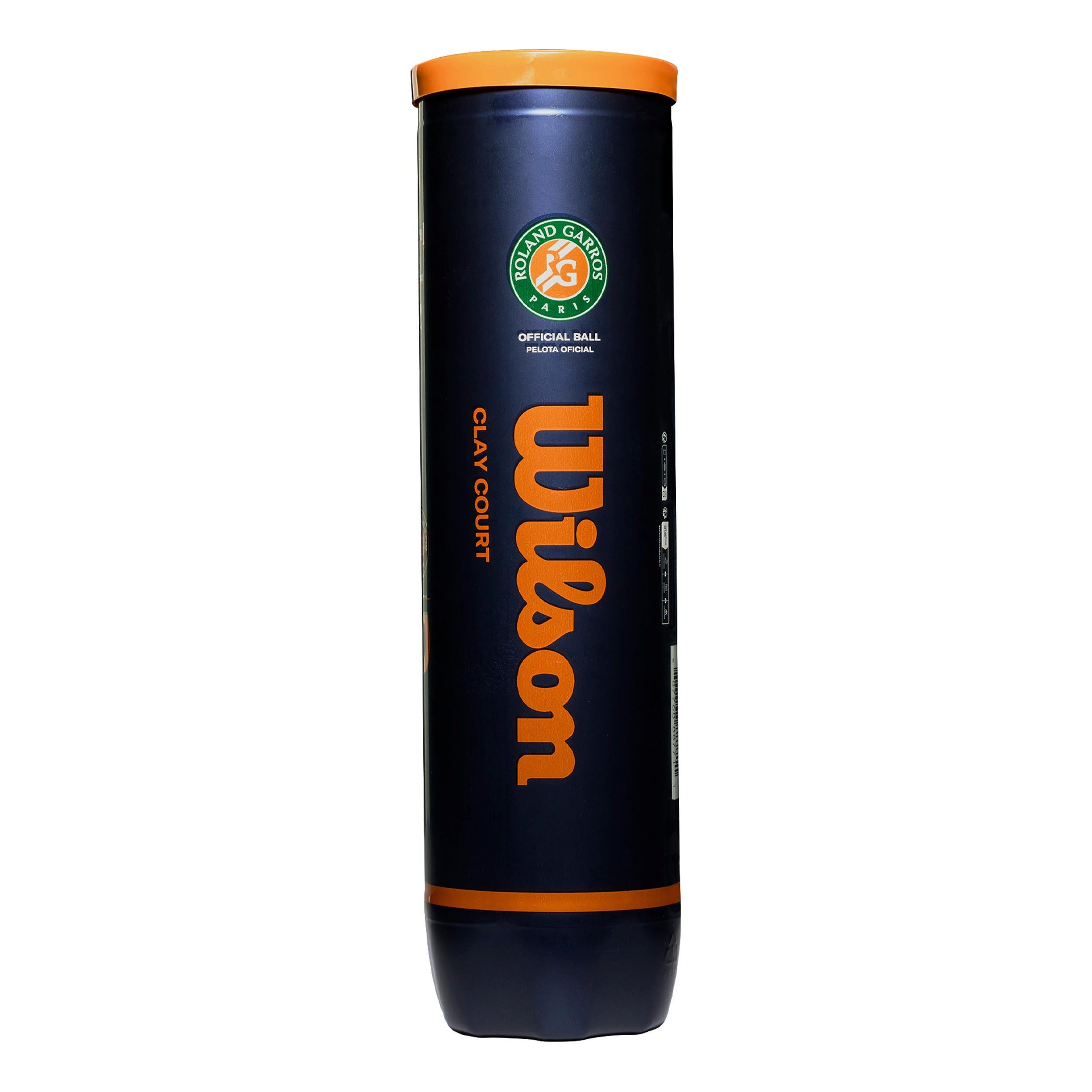 Wilson Tennisball Roland Garros Official - 4 Tennisbälle - Innendruckball - (4er Dose)