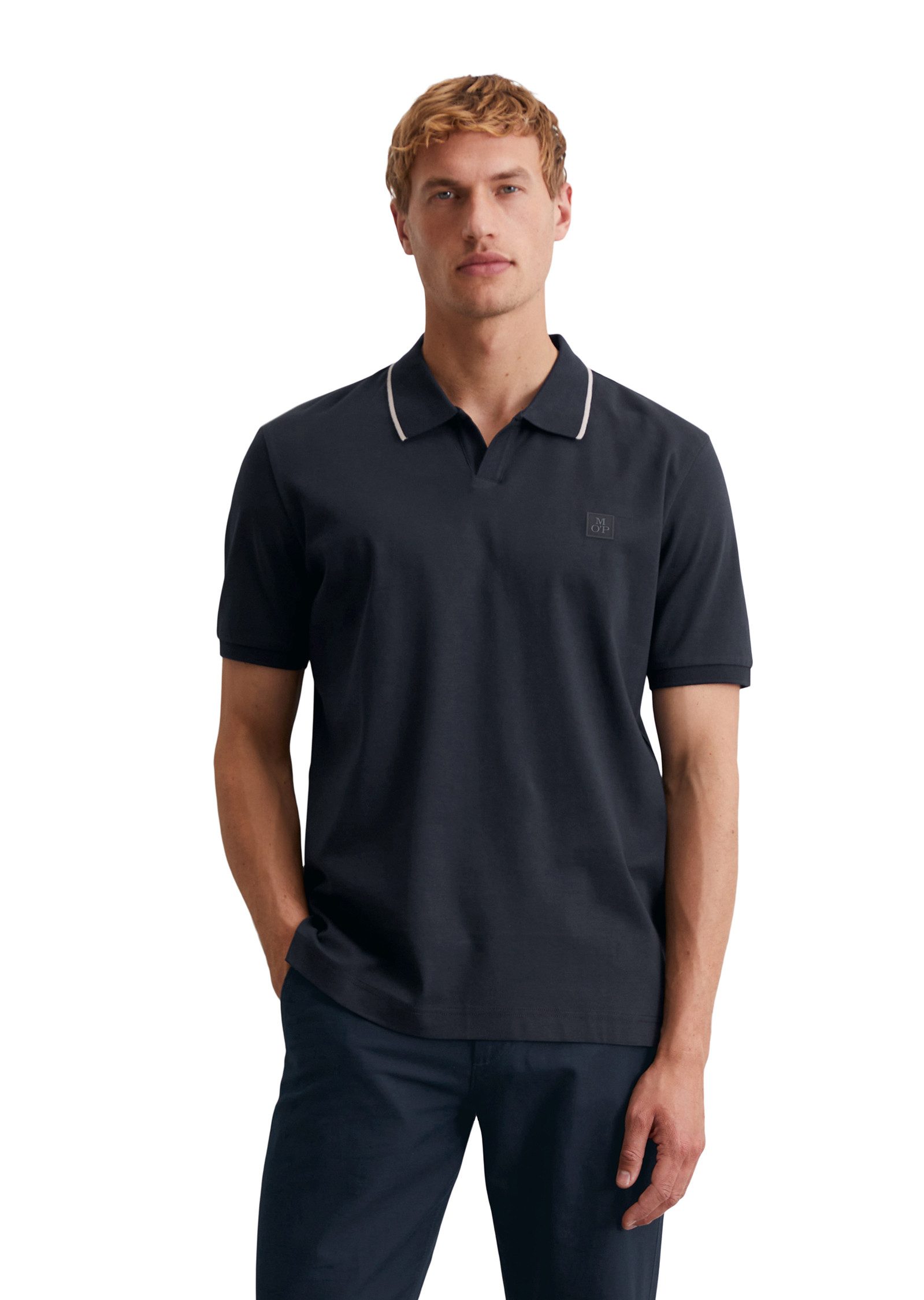 Marc O'Polo Poloshirt regular fit, kontrastfarbene Streifen am Kragen günstig online kaufen