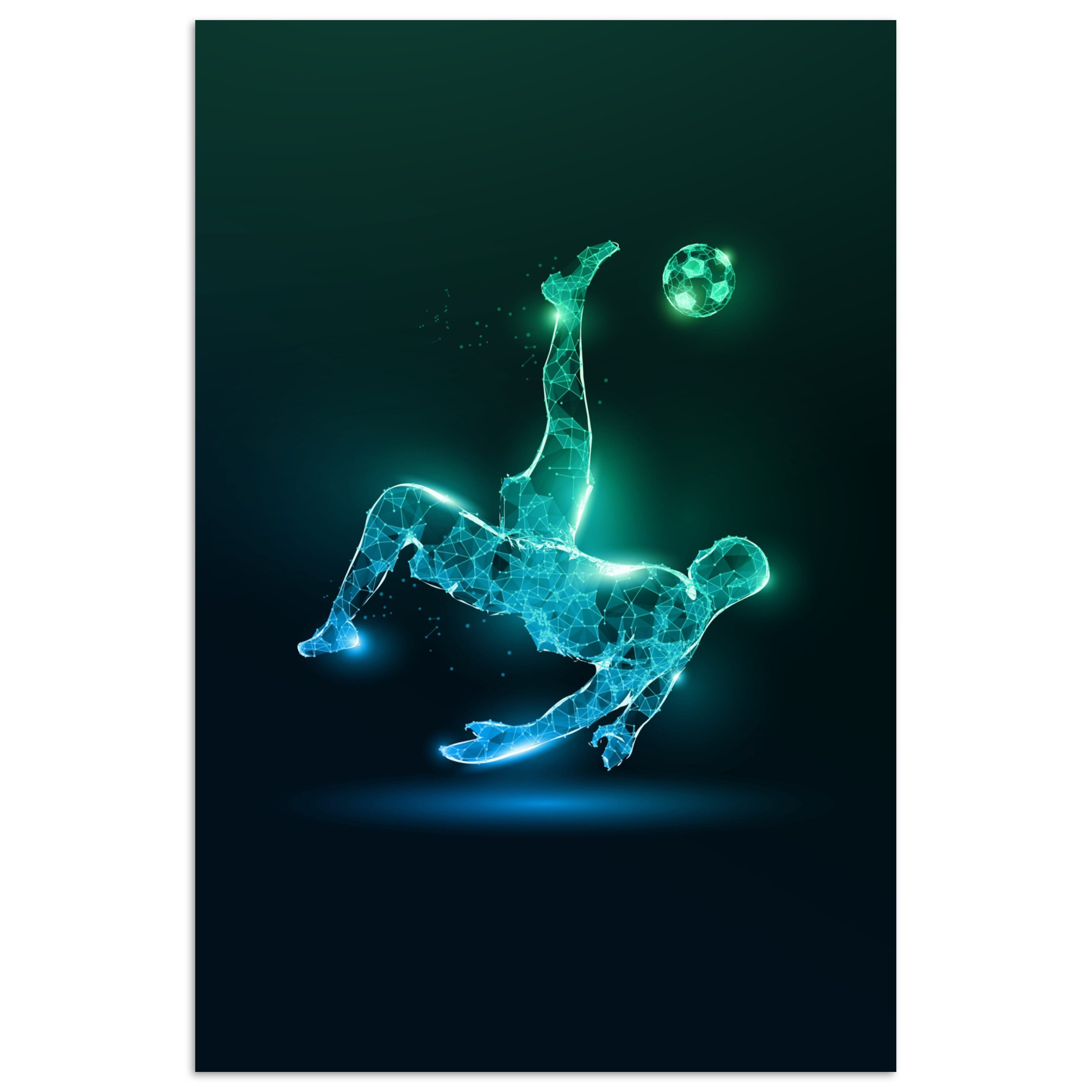 MuchoWow Poster Fußball - Fußballer - Junge - Schwarz, (1 St), Poster ohne günstig online kaufen