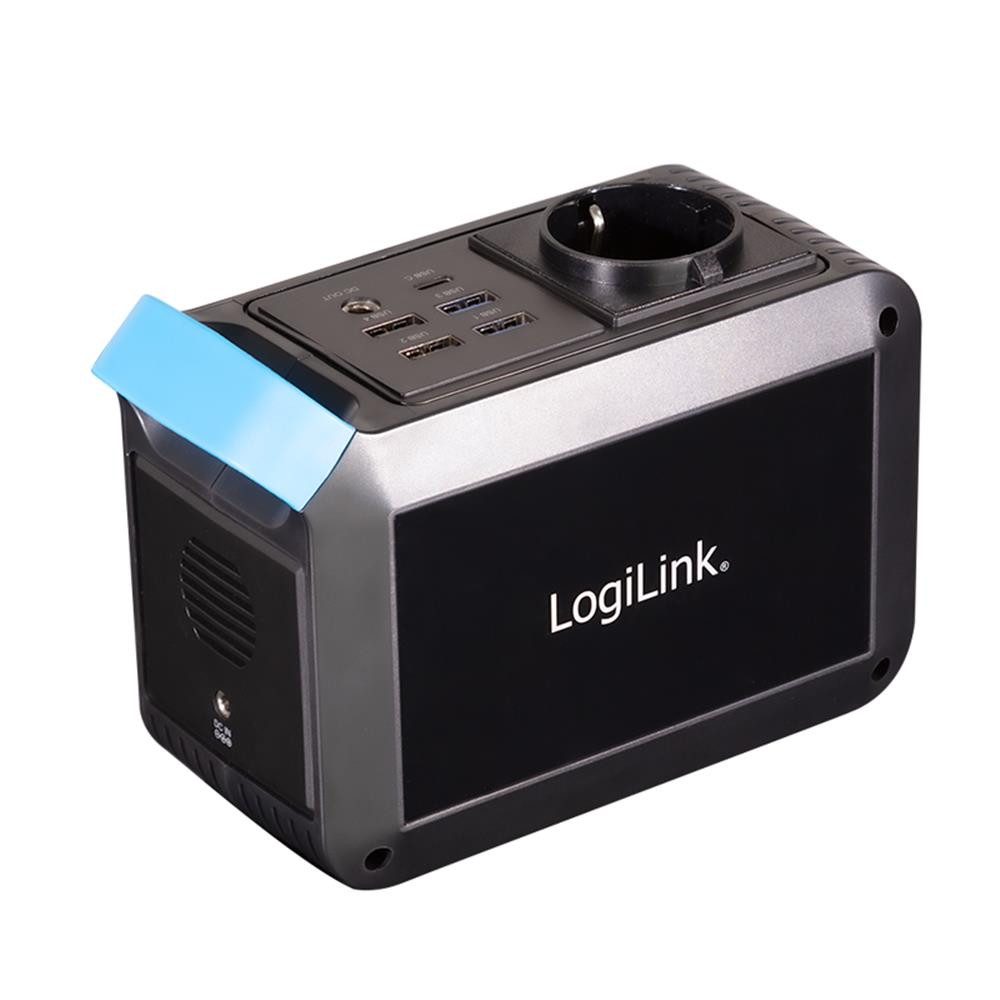 LogiLink PPS0080 Tragbare Solar Powerstation 24000 mAh, Mobile Stromstation, Solargenerator, Outdoor Camping Stromversorgung