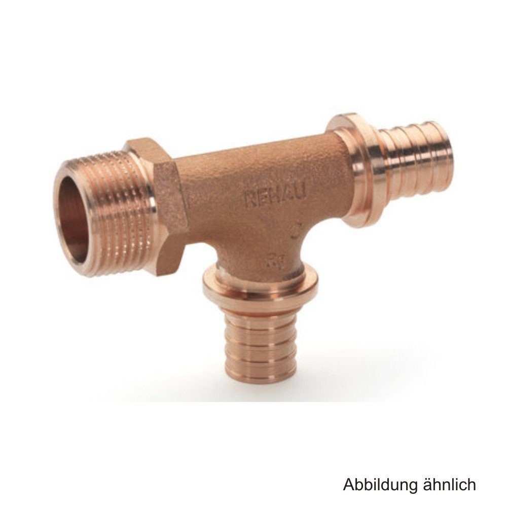 Rehau Wasserrohr Rehau Rautitan RX+ T-Stück, Durchgang mit AG, 20-20-1/2"AG
