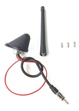 Kummert Business Antennenfuss Verstärker Rotes Kabel Din Anschluss Antennenstab 16cm Autoradio-Ersatzantennenstab