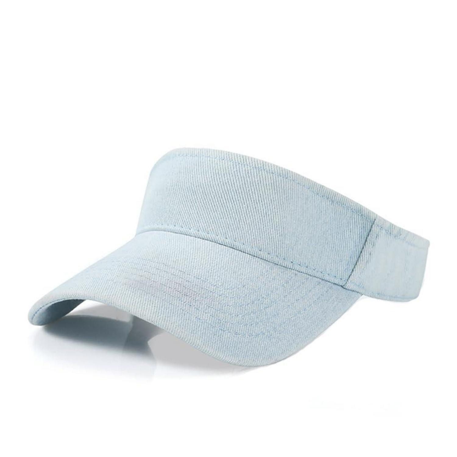 LuxusKollektion Visor Sonnenblende Visor Cap Damen Herren Denim Hellblau
