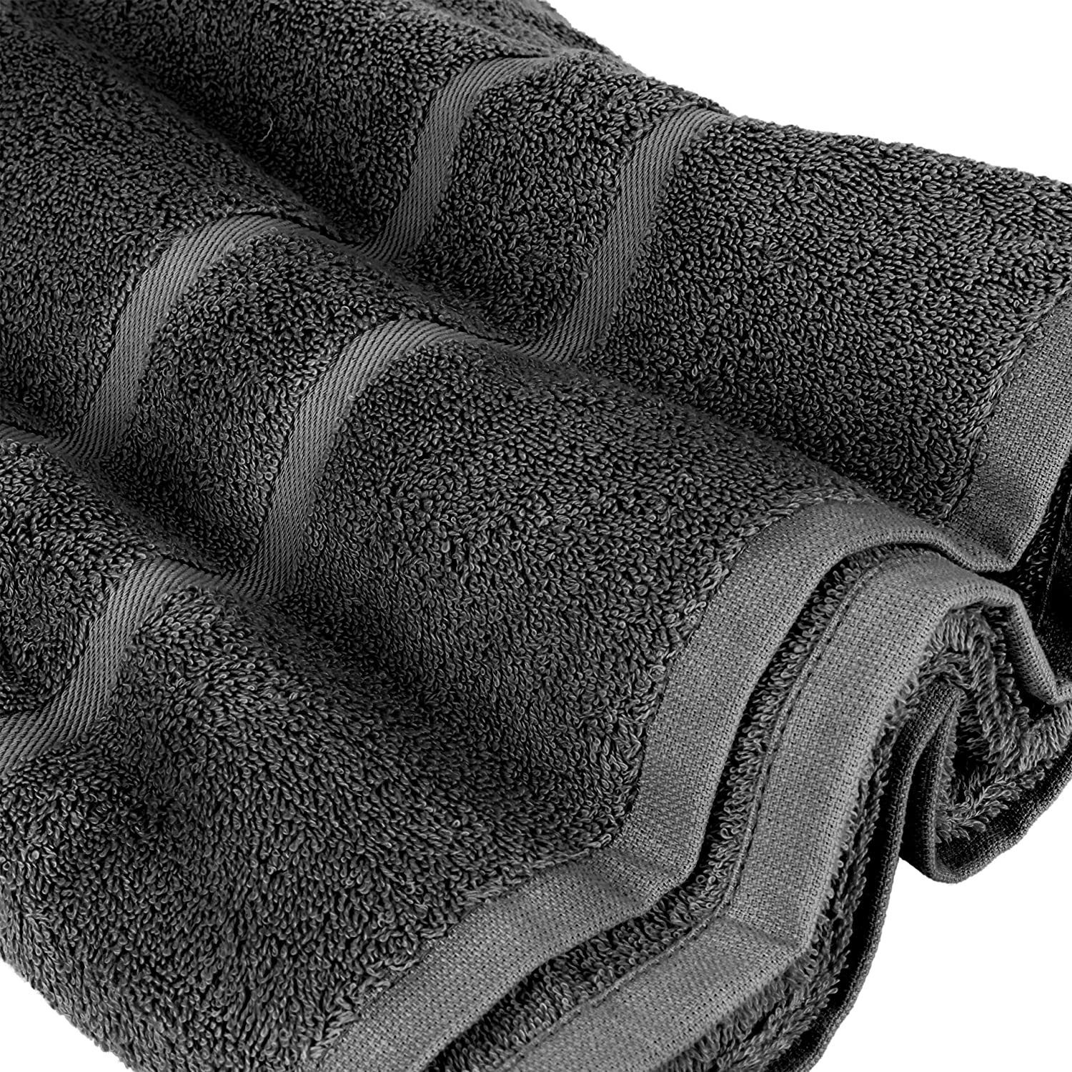 StickandShine Handtuch Set 4x Gästehandtuch (Spar-SET) SET 100% 2x Handtücher Baumwolle, Duschtücher 4x Schwarz