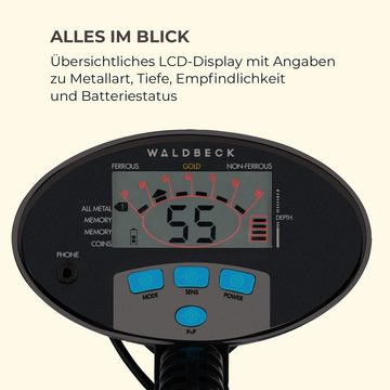 Waldbeck Metalldetektor Yukon, LCD-Display