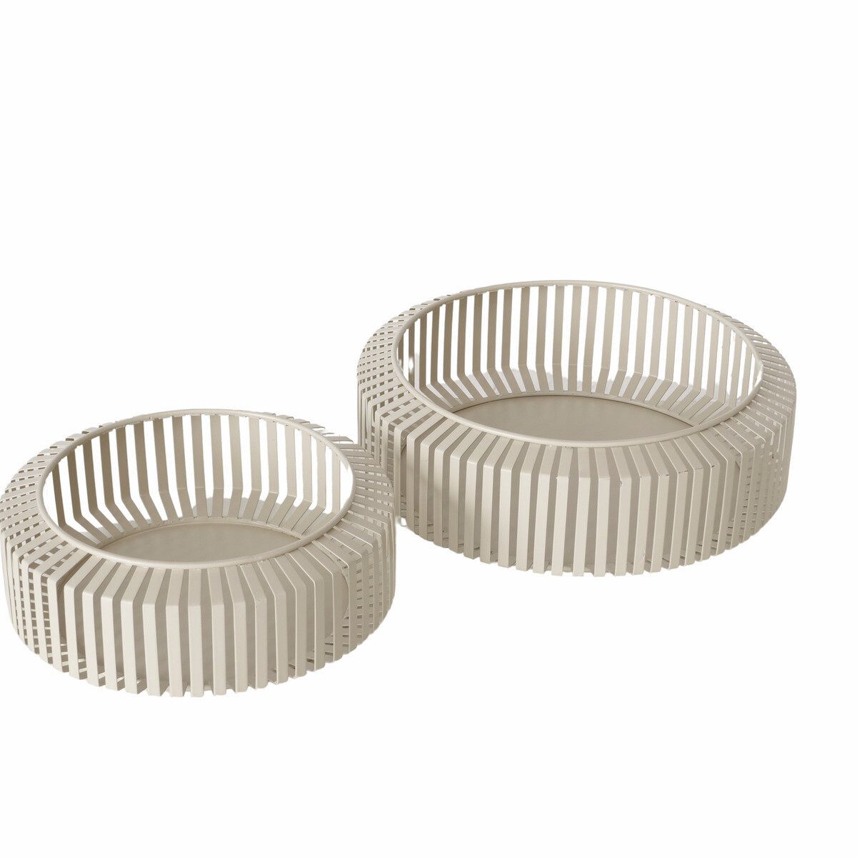 BOLTZE GRUPPE GmbH Obstschale Schalen aus Metall VIKI, Ø 24-30 cm, 2er-Set, Metall, (einzeln)
