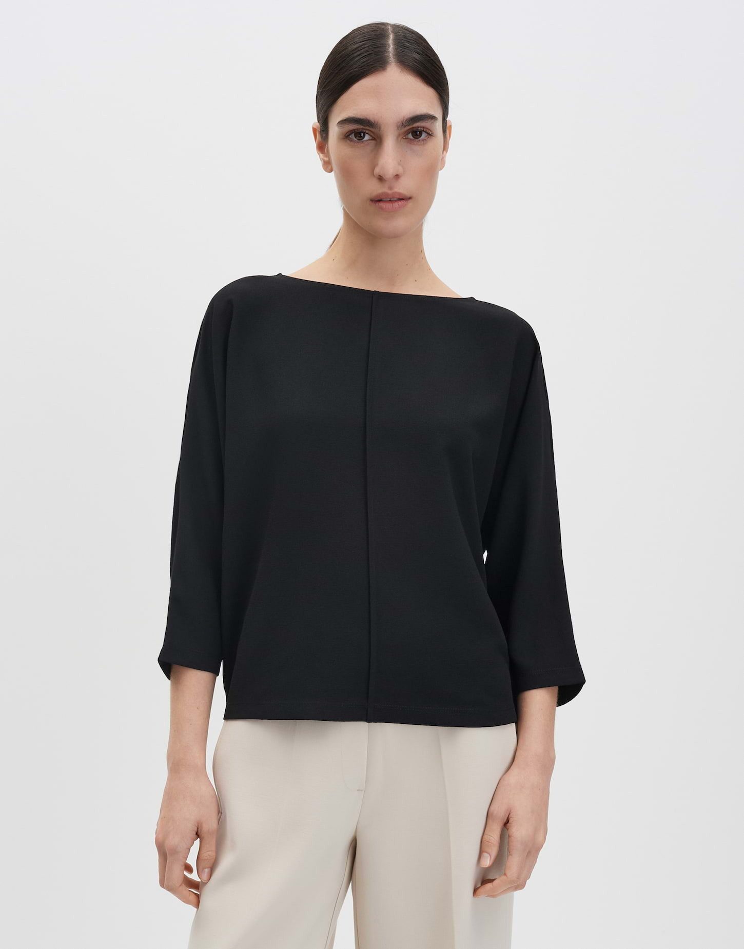 someday 3/4-Arm-Shirt KALOTTA Regular im Materialmix schmal zulaufend, dezente Struktur, fließender Fall