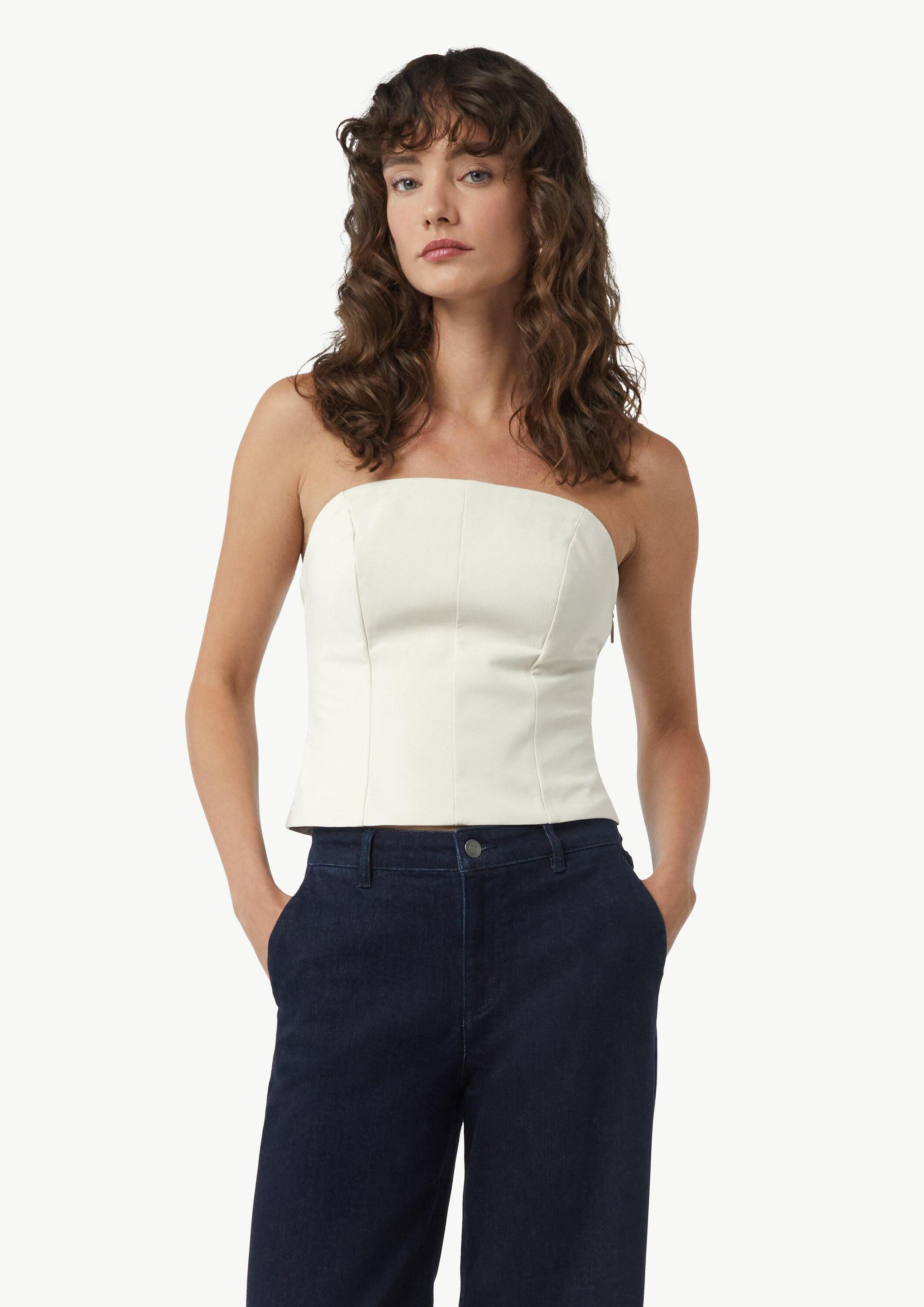 comma Blusentop Bluse Hochwertige Corsage mit seitlichem Reißverschluss günstig online kaufen