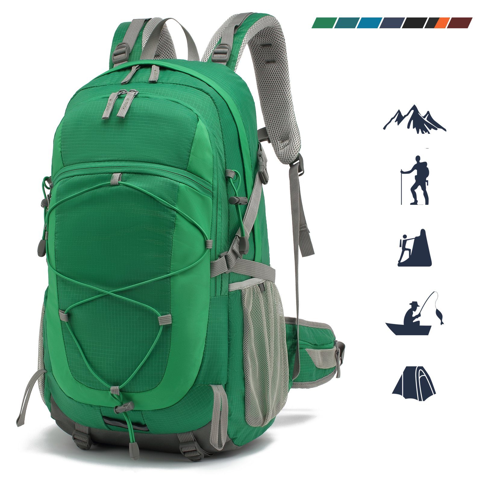 Outdoor Rucksack mit Wasserdichtem Regenschutz für Bergsteig Wanderrucksack 40L 