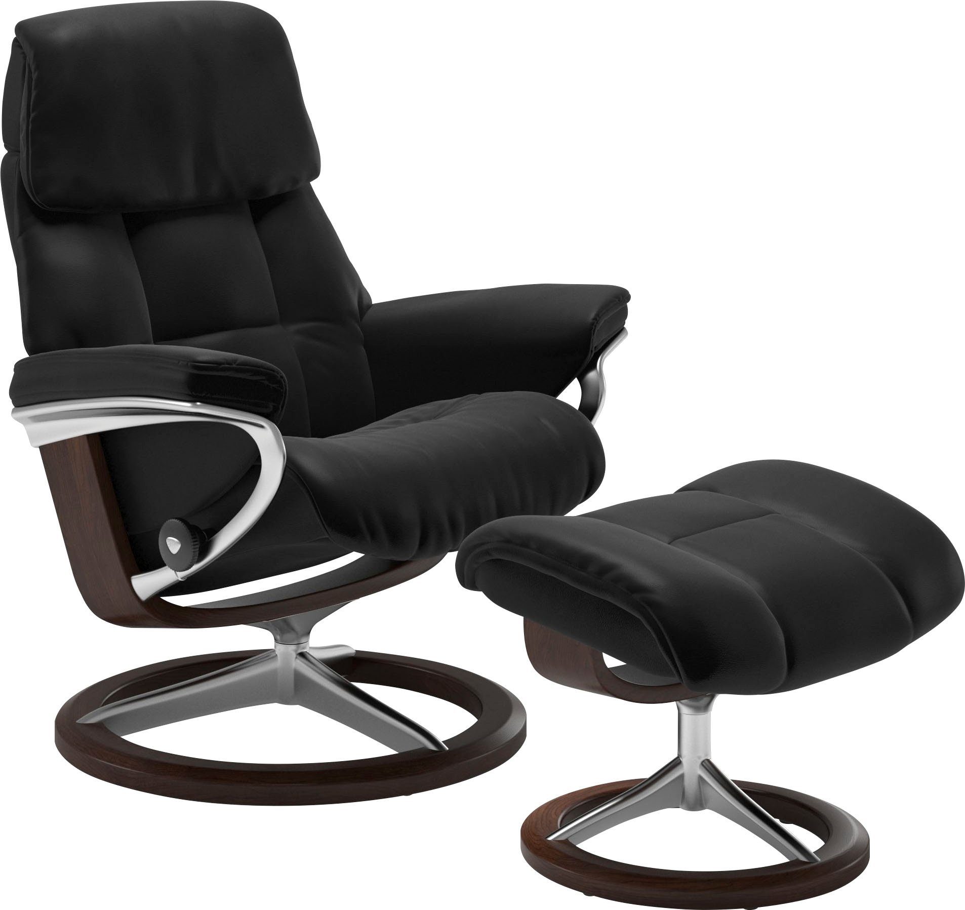 Stressless® Relaxsessel Ruby, mit Signature Base, Größe M, Gestell Eiche, Wenge, Braun & Schwarz