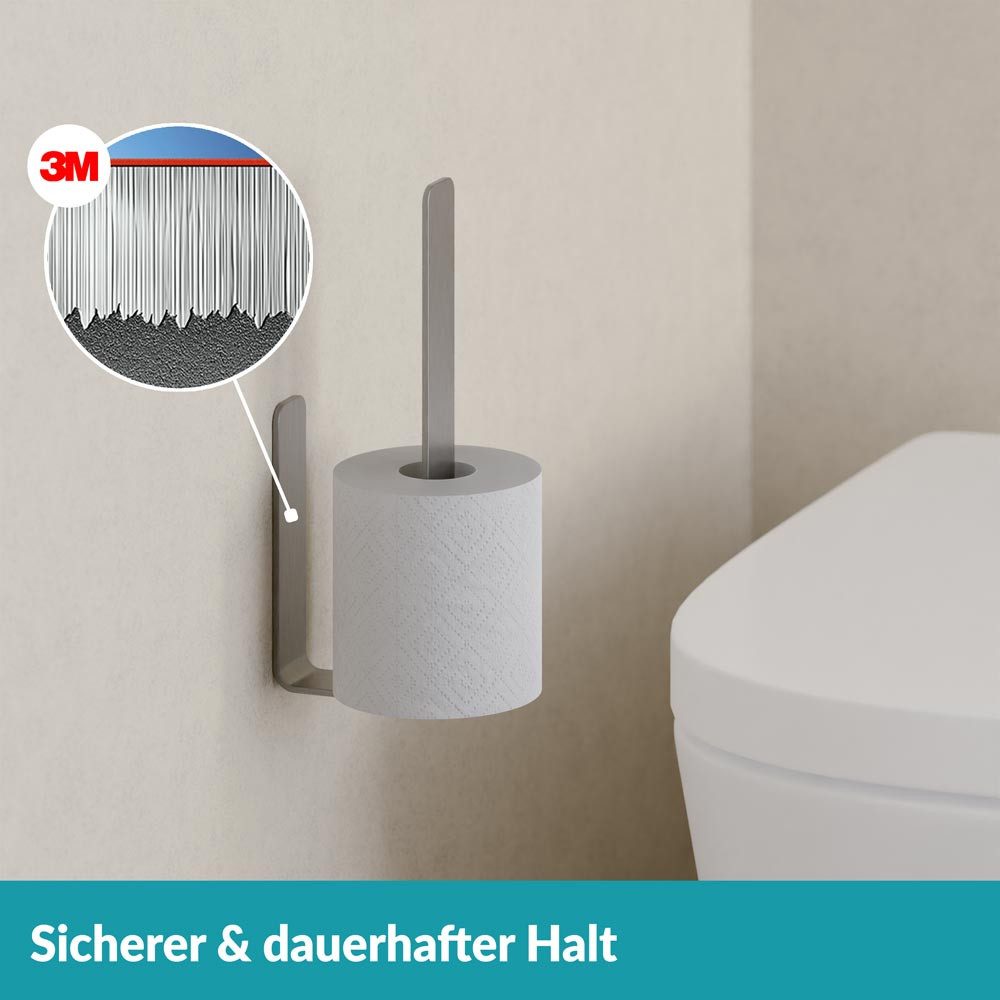 WEISSENSTEIN Toiletten-Ersatzrollenhalter Aufbewahrung Toilettenpapier ohne Bohren – Bild 5 von 5