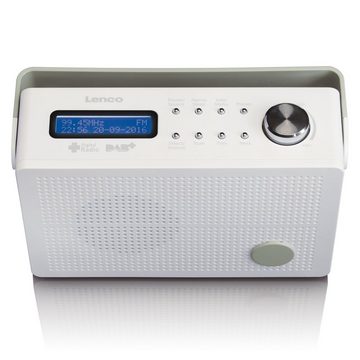 Lenco PDR-030WH Digitalradio (DAB) (DAB+,FM, 15000 W, modernes Design mit digitalem-FM-Sound, Senderspeicher & Weckfunktion)