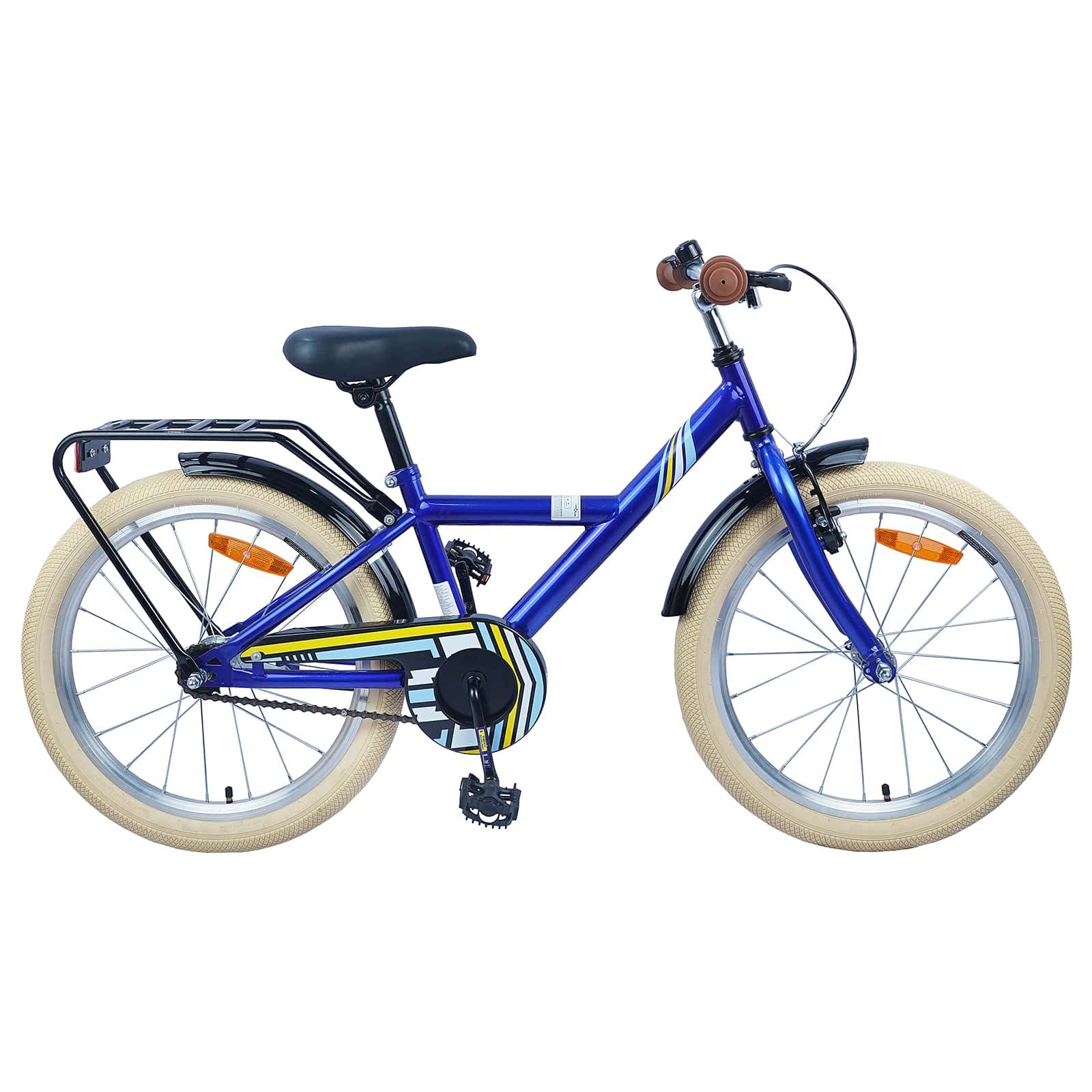 vidaXL Kinderfahrrad 137 x 54 x 79 cm Kinderfahrrad 20 Zoll für 6-11 Jahre alt Dunkelblau