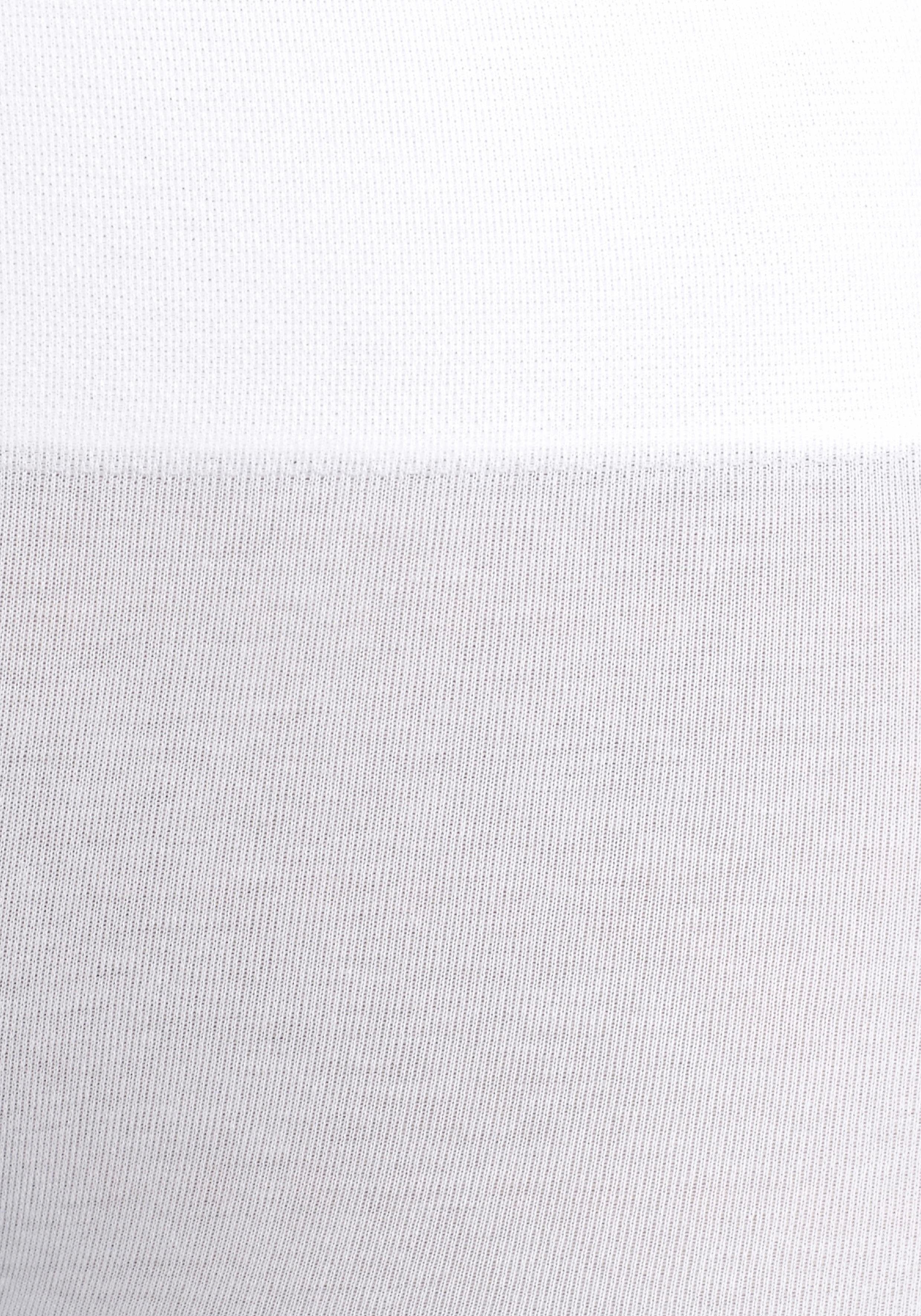 Formpants Baumwolle petite aus elastischer fleur 2-St) (Packung, weiß