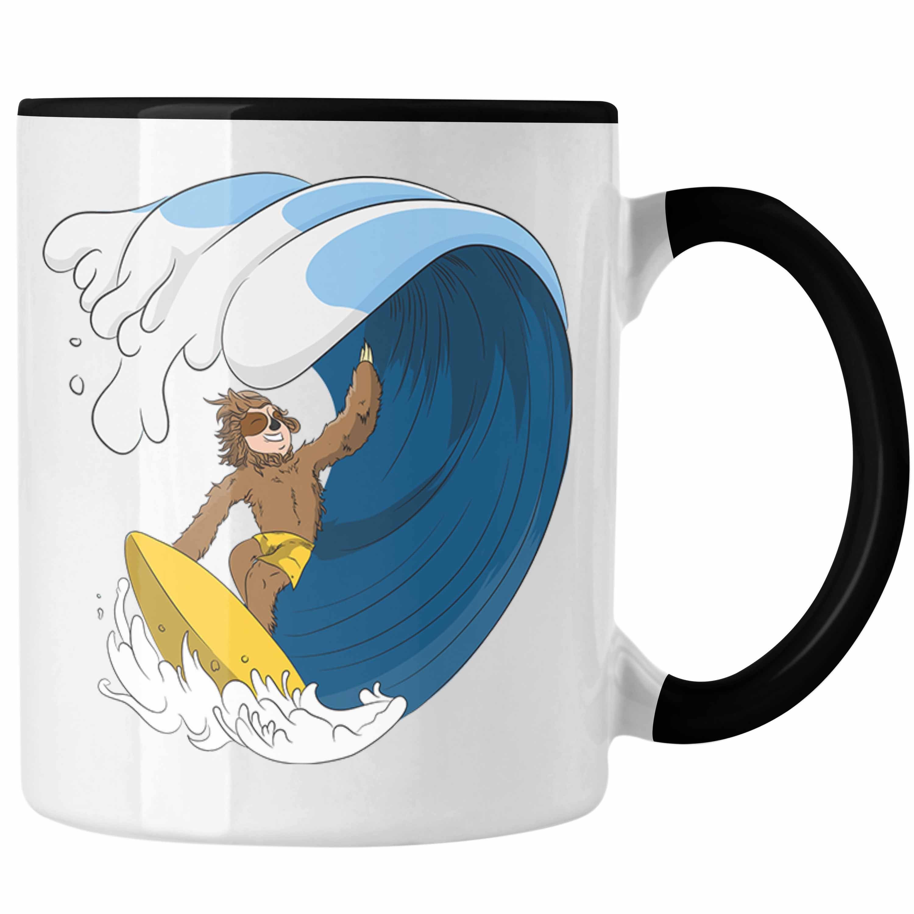 Coole - Jungs Coole Schwarz Faultier Welle Mädchen Grafik Tasse Tasse Trendation Geschenkidee Geschenk Trendation