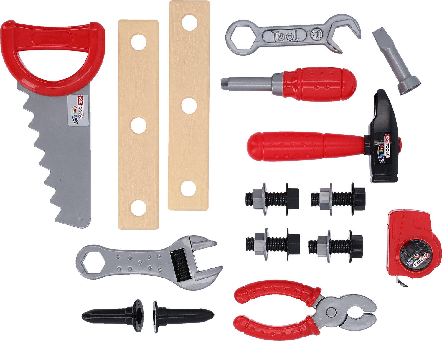 KS Tools Steckschlüssel Kinder Werkzeug-Satz mit Werkzeugkoffer, 21-tlg (100203)