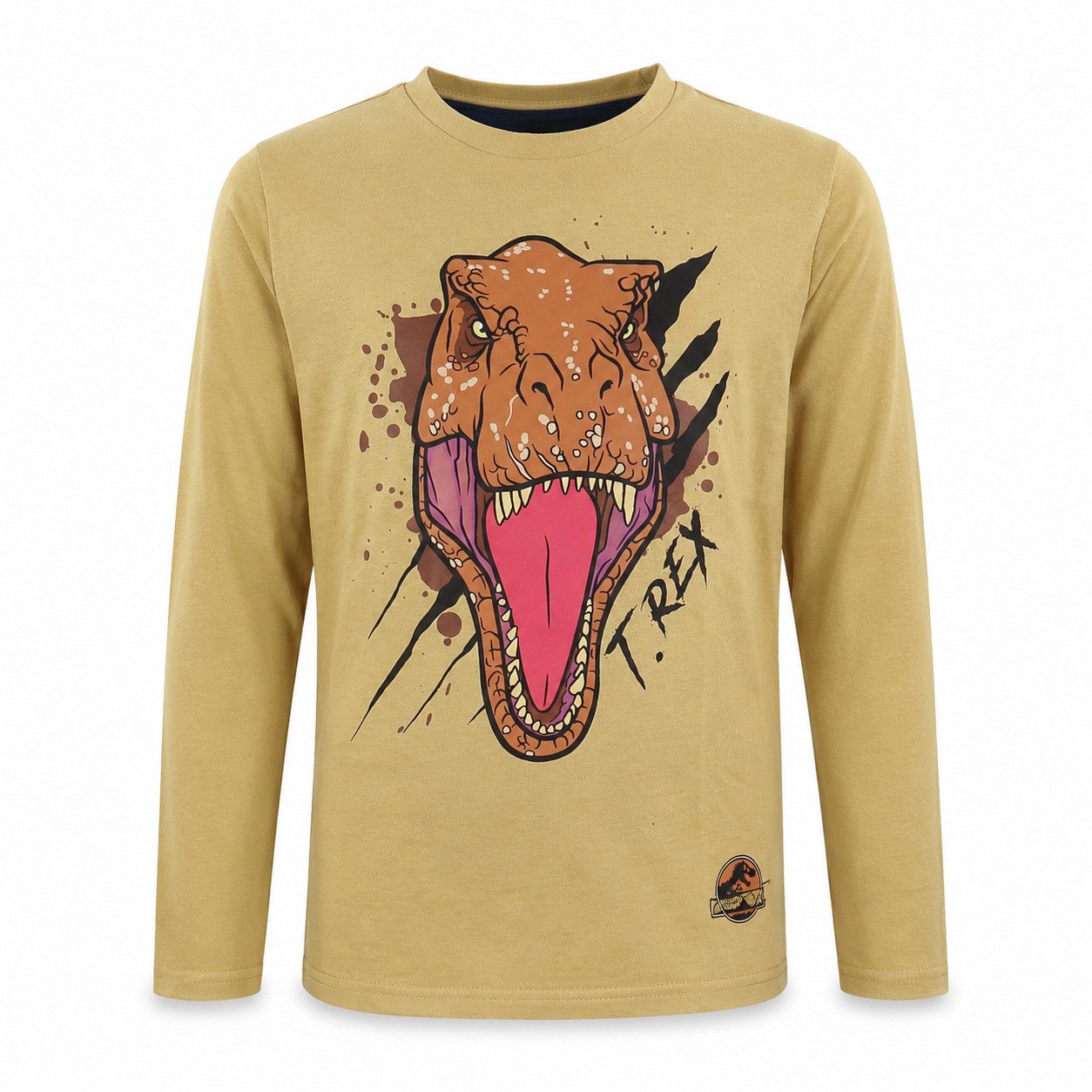 Jurassic World Print-Shirt Jurassic World T-Rex Kinder Jungen langarm Shirt Langarmshirt