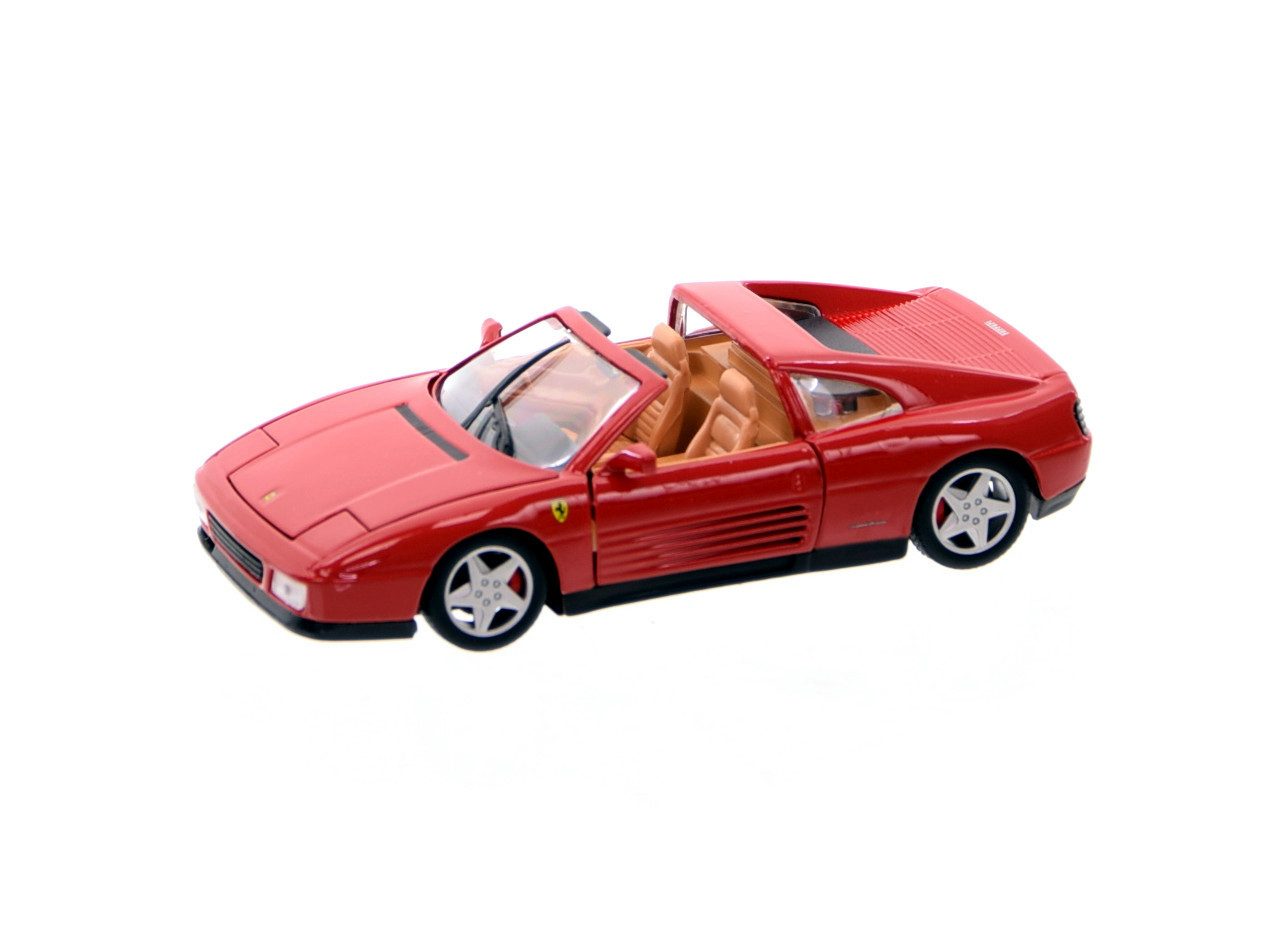 Bburago Modellauto Ferrari 348 TS (rot), Maßstab 1:24, detailliertes Modell