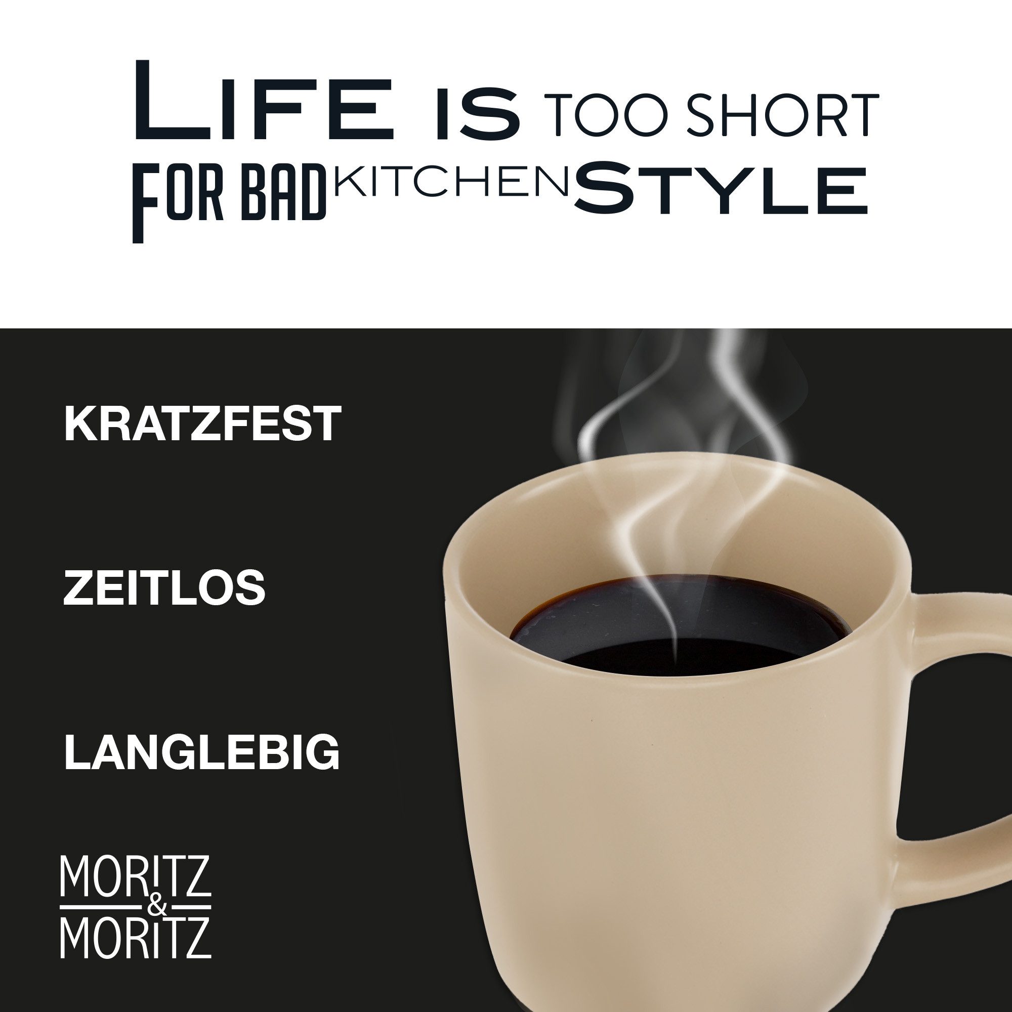 Moritz & Moritz Tasse NORDIC 6x Tassen Taupe, 6-tlg., Steinzeug, für 6 Personen - spülmaschinen- und mikrowellengeeignet