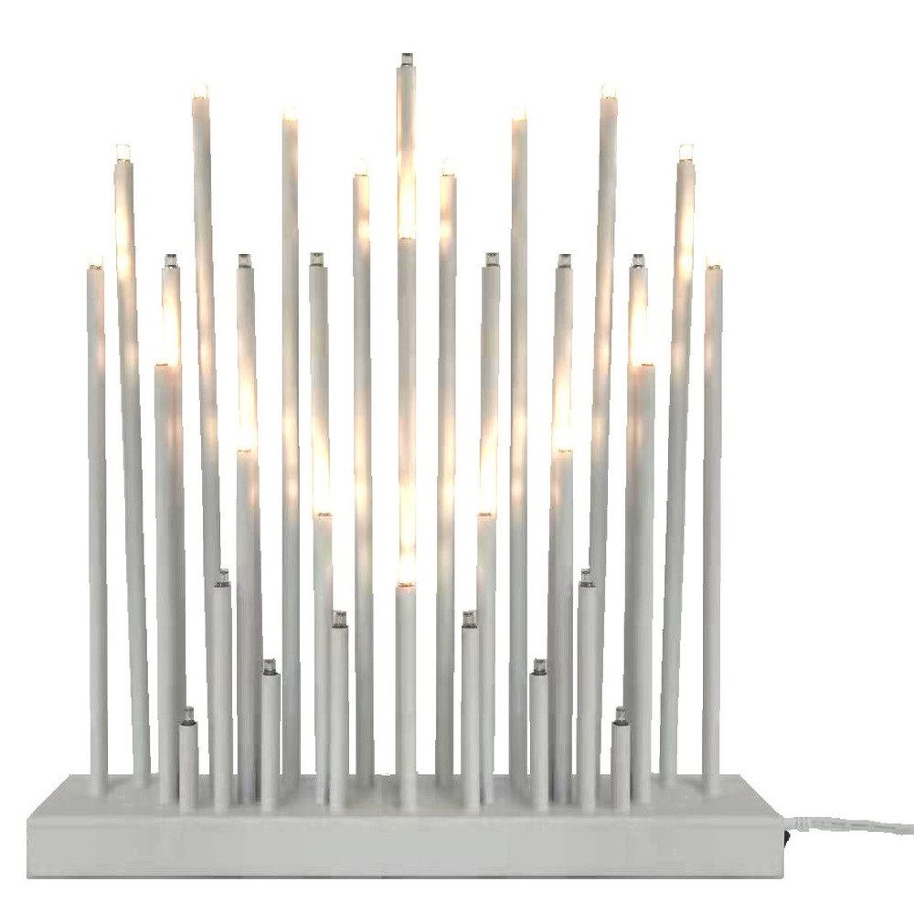 Seasonals LED Fensterleuchter 1090 LED-Metalleuchter "Shift" weiß Herz / Stern Batterie / USB Timer