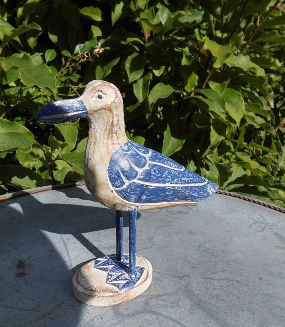 Deko-Impression Dekofigur Möwe auf Fuss Holz günstig online kaufen