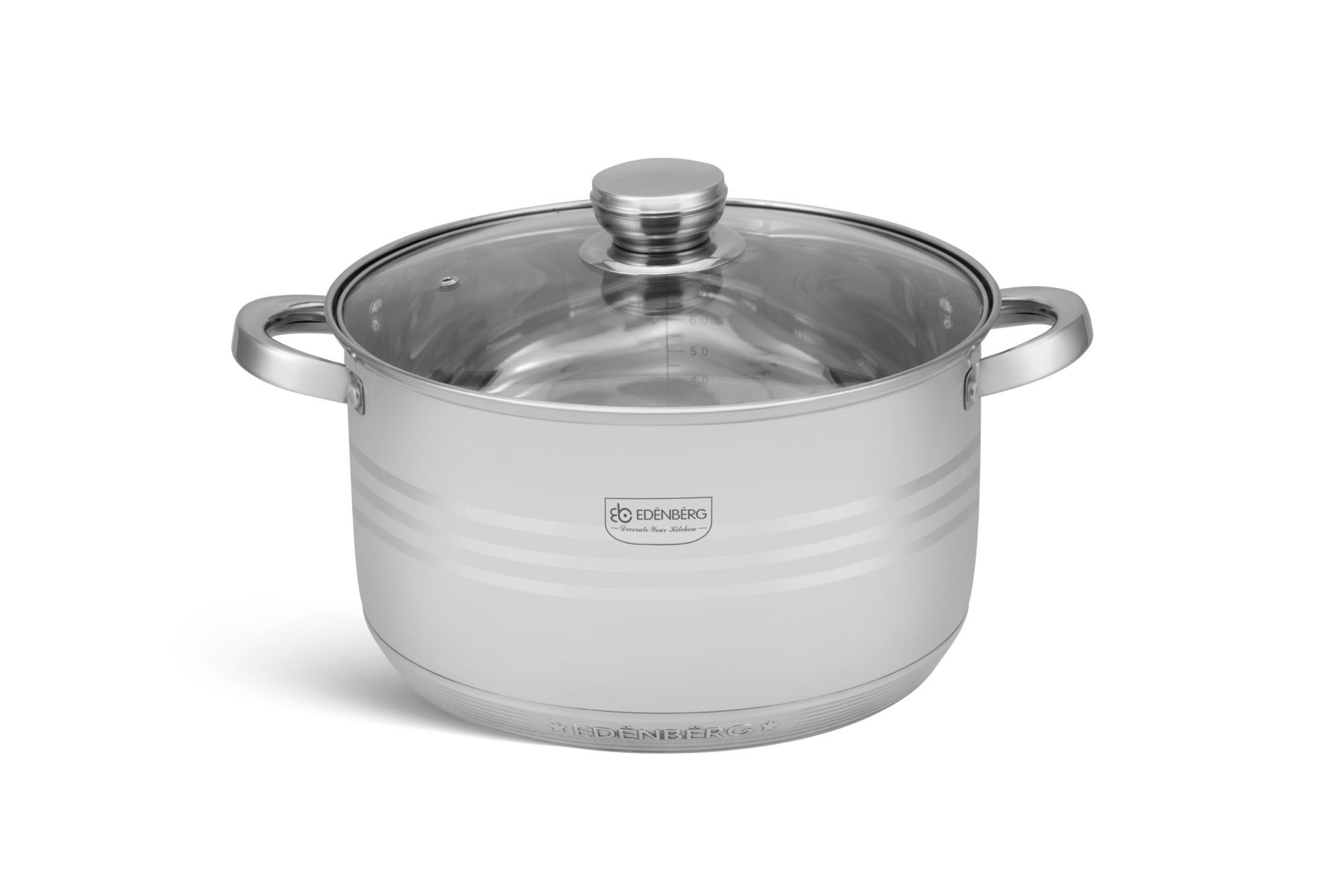 Edenberg Topf-Set Edelstahltöpfe in 6 verschiedenen Größen, große und kleine Töpfe, Aluminium, Edelstahl, Glas (Entdecken Sie zeitlose Eleganz und höchste Funktionalität mit diesem hochwertigen Topfset aus rostfreiem Edelstahl – die perfekte Wahl für anspruchsvolle Köche und stilvolle Küchen!, 12-tlg., Zeitloses Design des Topfsets. Eine ideale Geschenkidee)