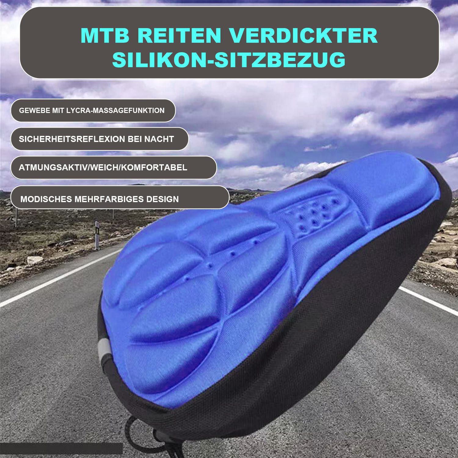 Refttenw Fahrradsattel Ergonomisch Rutschfest Fahrradsattel Weich Beque Bikesattel