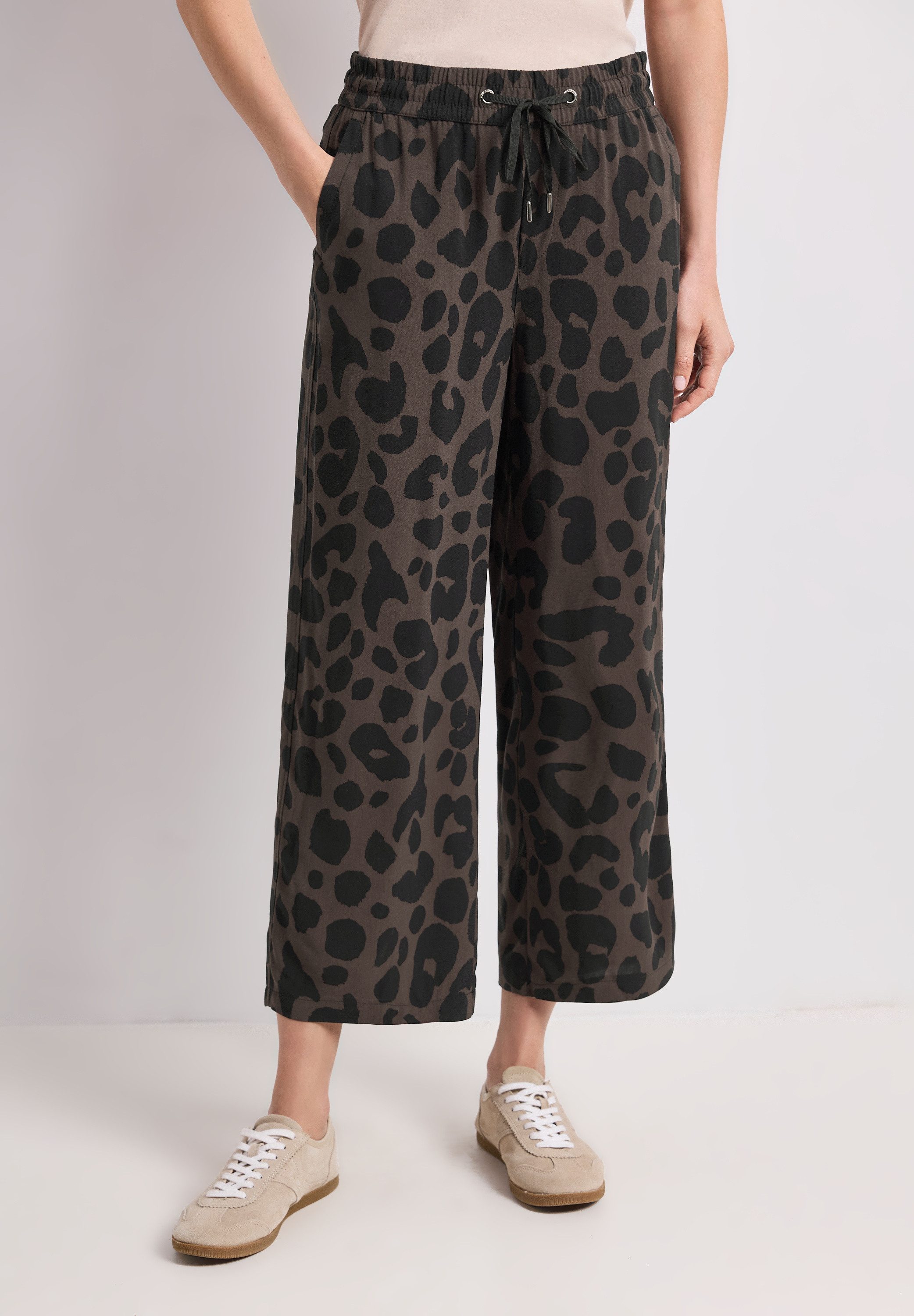 STREET ONE Stoffhose mit allover Print
