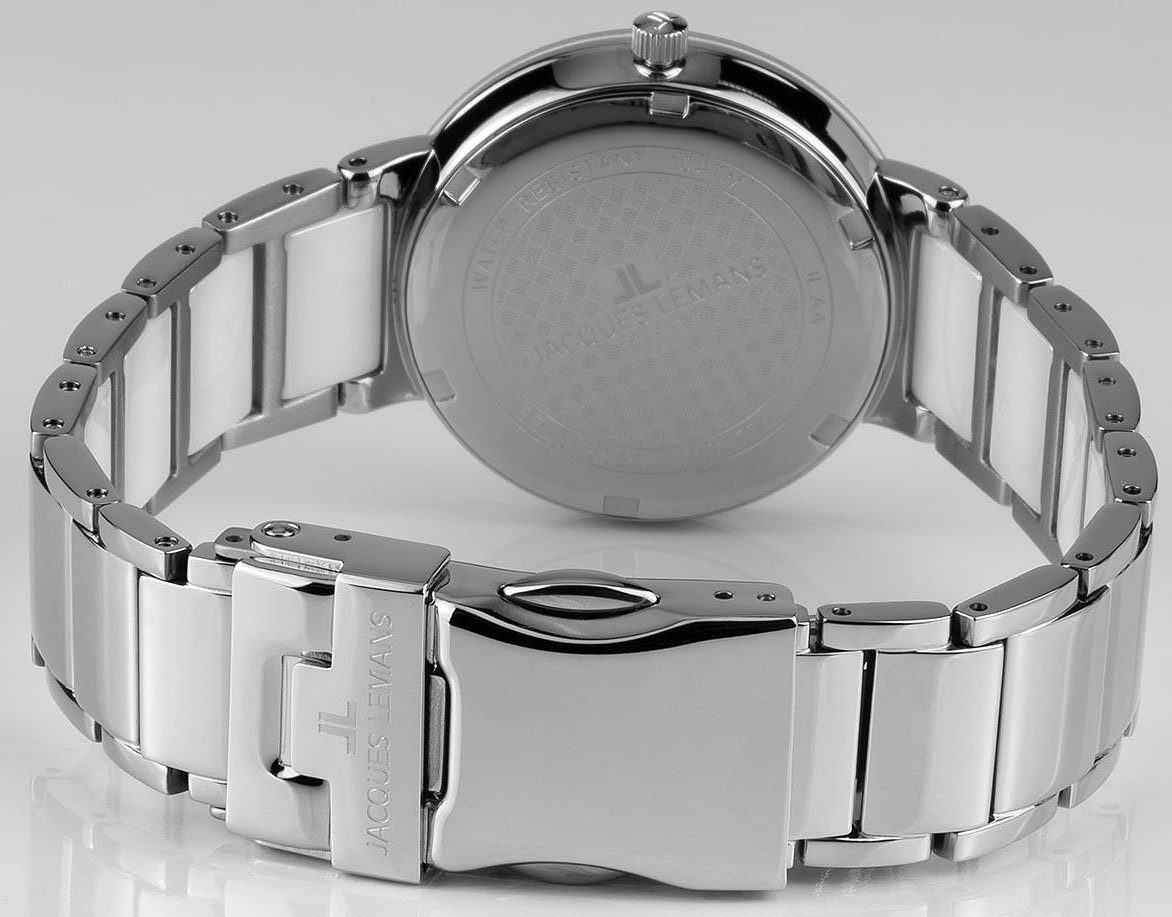Jacques Lemans Keramikuhr Monaco 42-7B, Quarzuhr, Armbanduhr, Damenuhr, gehärtetes Crystexglas