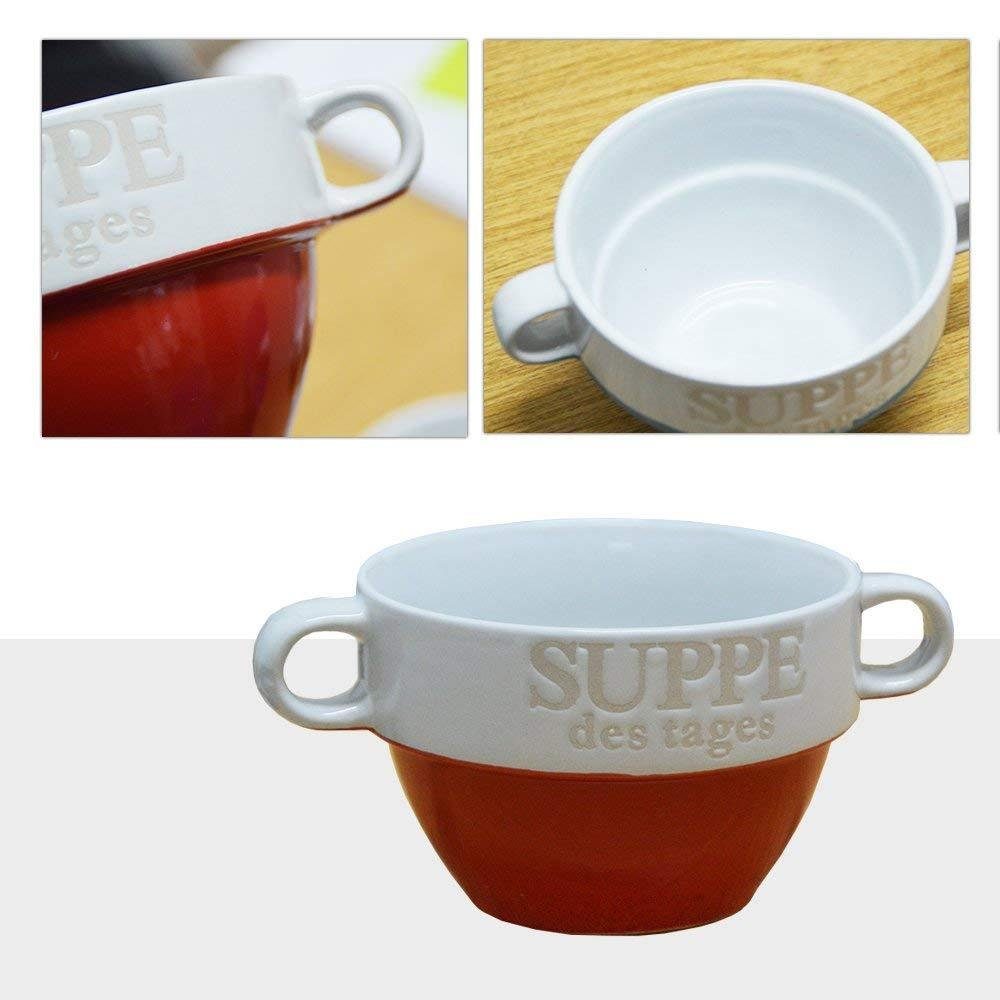 DRULINE Geschirr-Set Suppentasse Suppen Tasse Suppenschüssel Schüssel