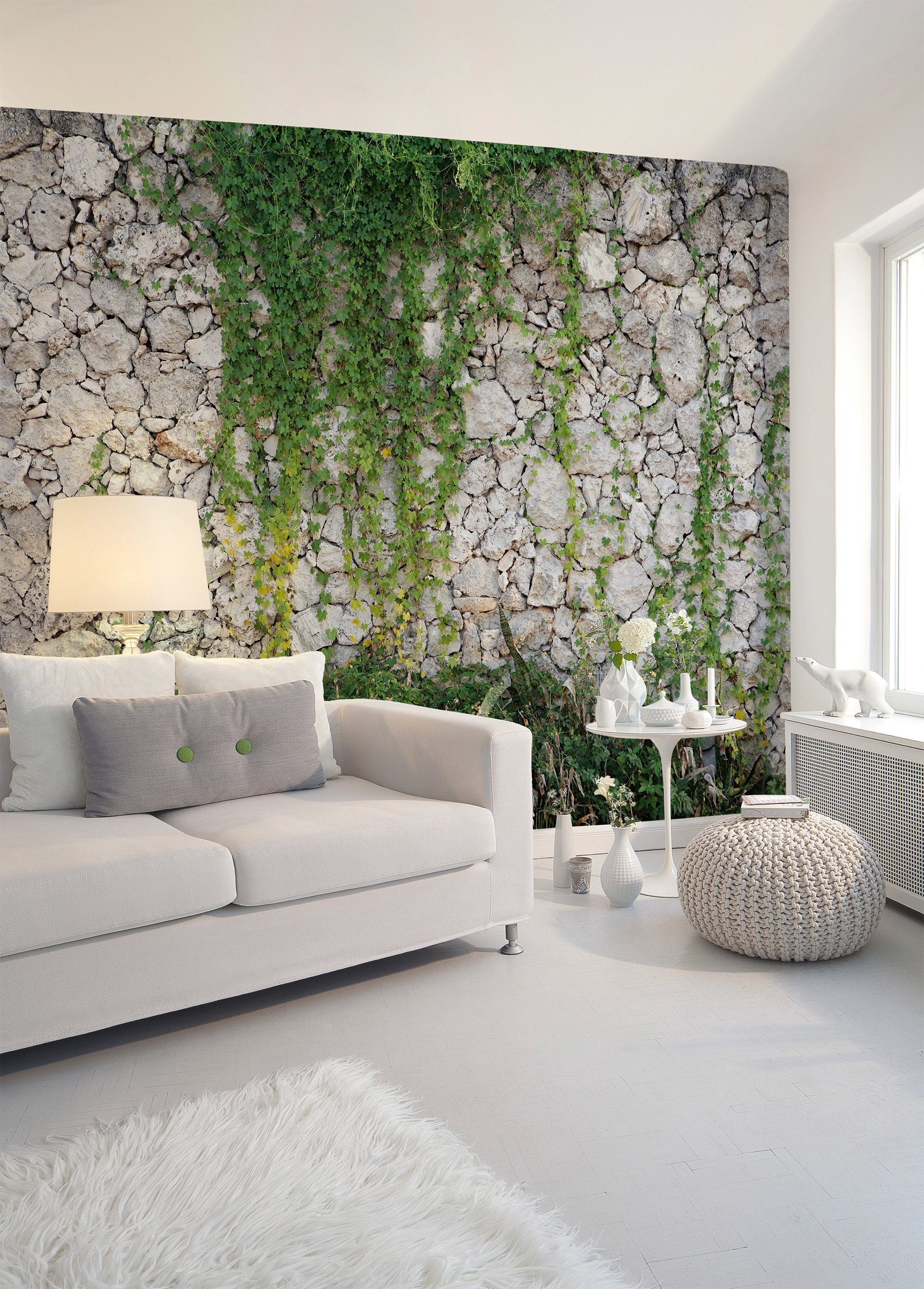living Stone walls Decke (5 Wand, Fototapete Wall, Schräge, Designwalls glatt, Vlies, St),