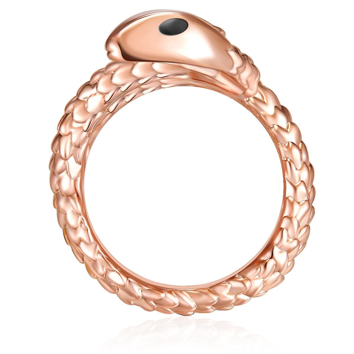 Lulu & Jane Fingerring Schlange roségold, günstig online kaufen
