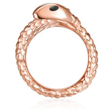 Lulu & Jane Fingerring Ring roségold verziert mit Kristallen von Swarovski® weiß