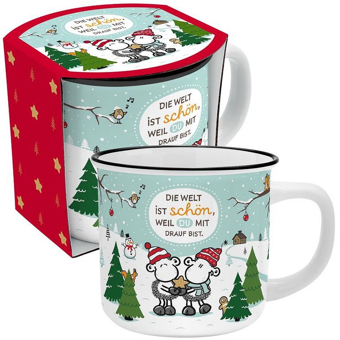Sheepworld Tasse XL Kaffee Tasse Kaffeebecher 52cl Geschenk Weihnachtstasse Sheepworld, Material: Porzellan