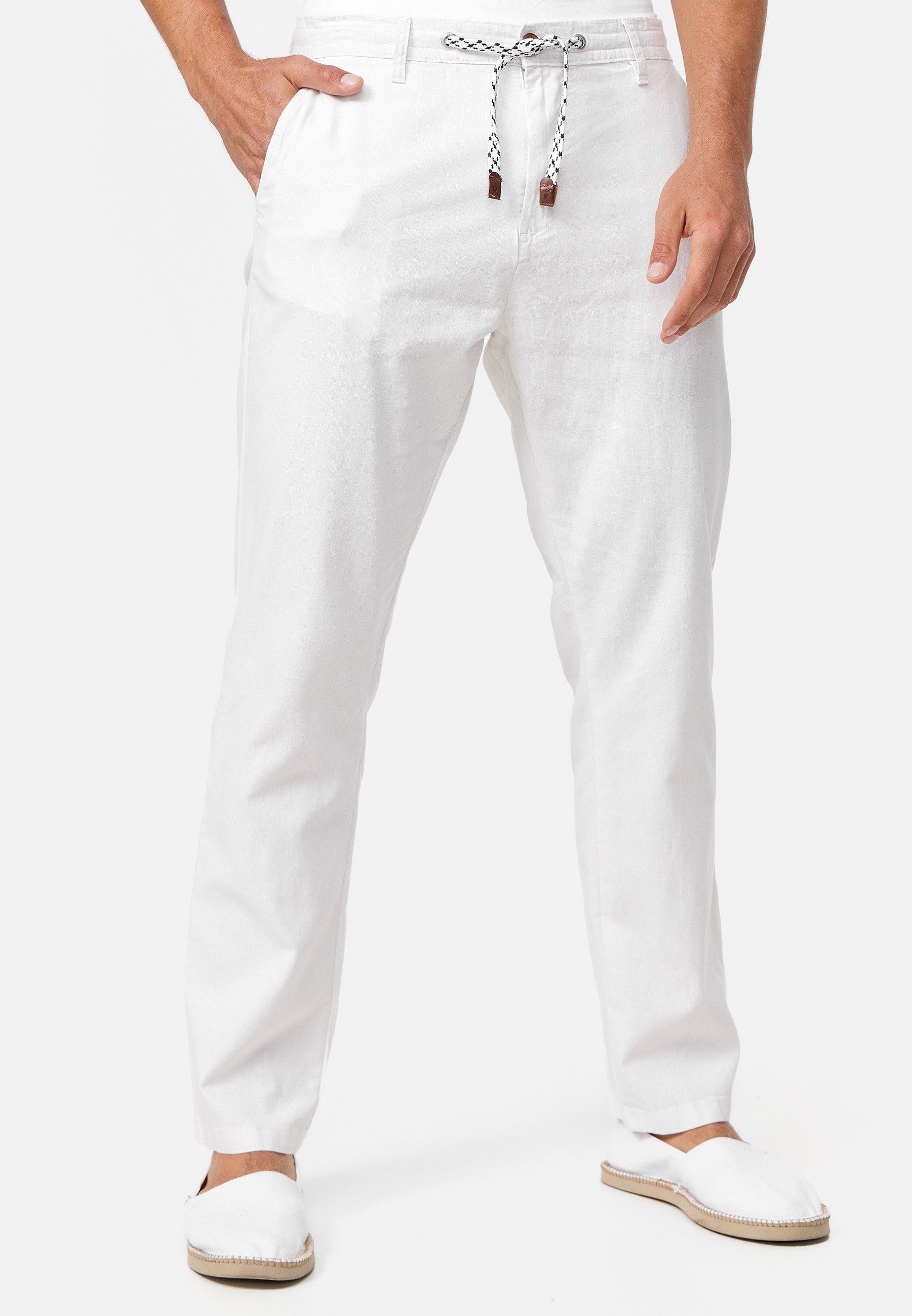 INDICODE Leinenhose Herren Veneto Sommerhose Leinen Herrenhose leichte Sommerhose mit Kordelzug – Bild 4 von 5