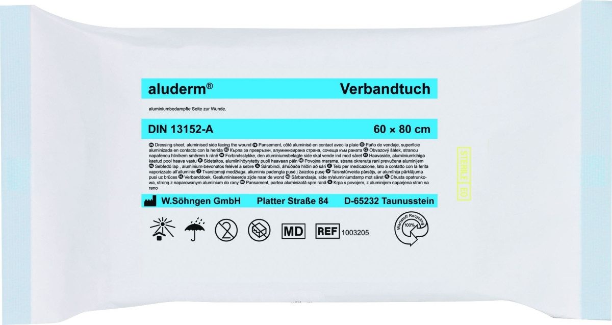 Erste-Hilfe-Set Verbandtuch aluderm 60x80cm